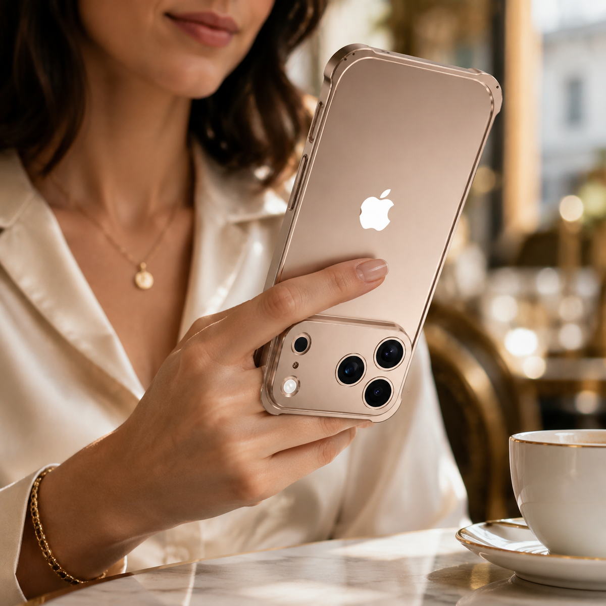 Premium iPhone Case Aluminum Alloy Metal Frame Bumper Camera Lens Protection Shockproof Slim Anti Scratch Reinforced Edge Protective Cover Case Design