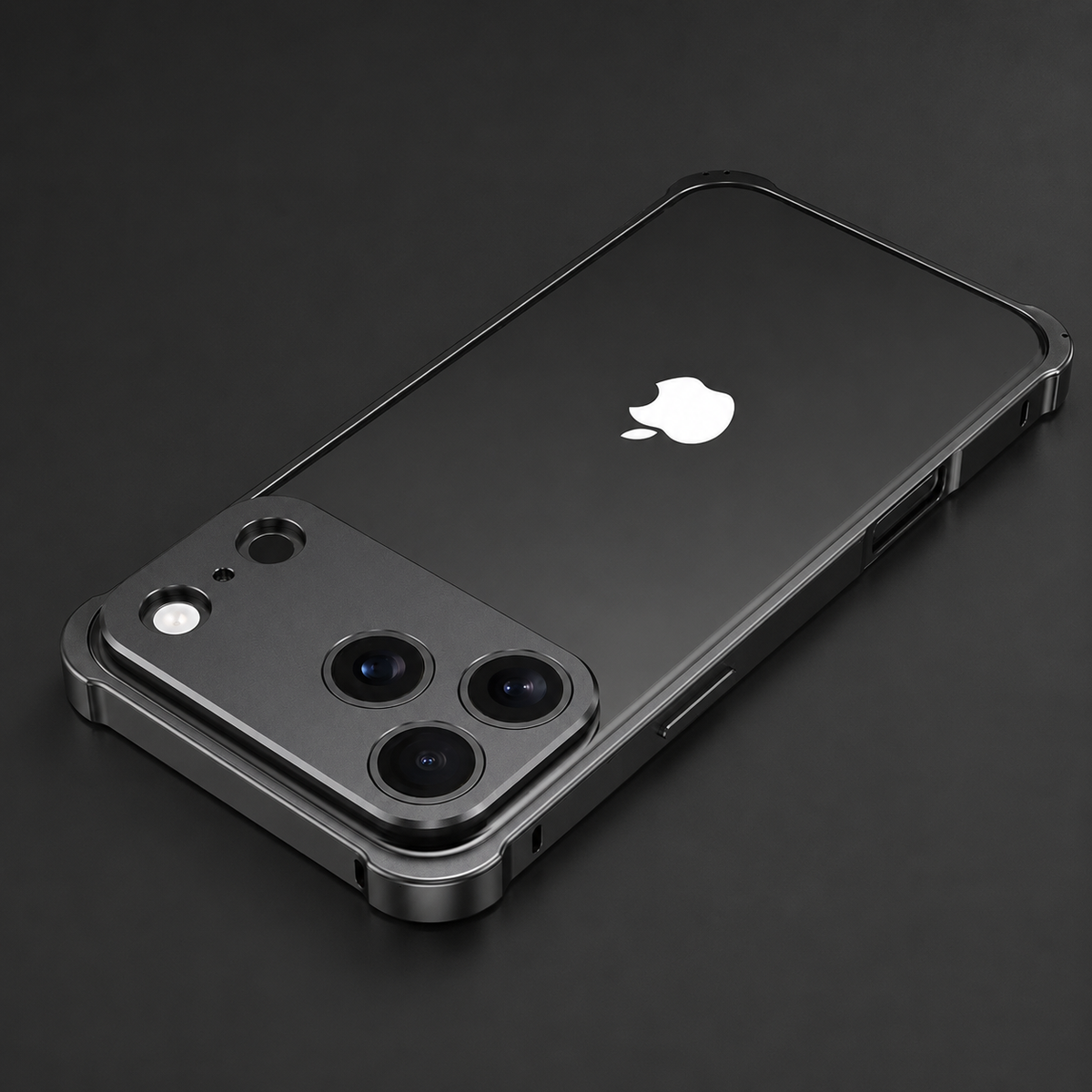 Premium iPhone Case Aluminum Alloy Metal Frame Bumper Camera Lens Protection Shockproof Slim Anti Scratch Reinforced Edge Protective Cover Case Design