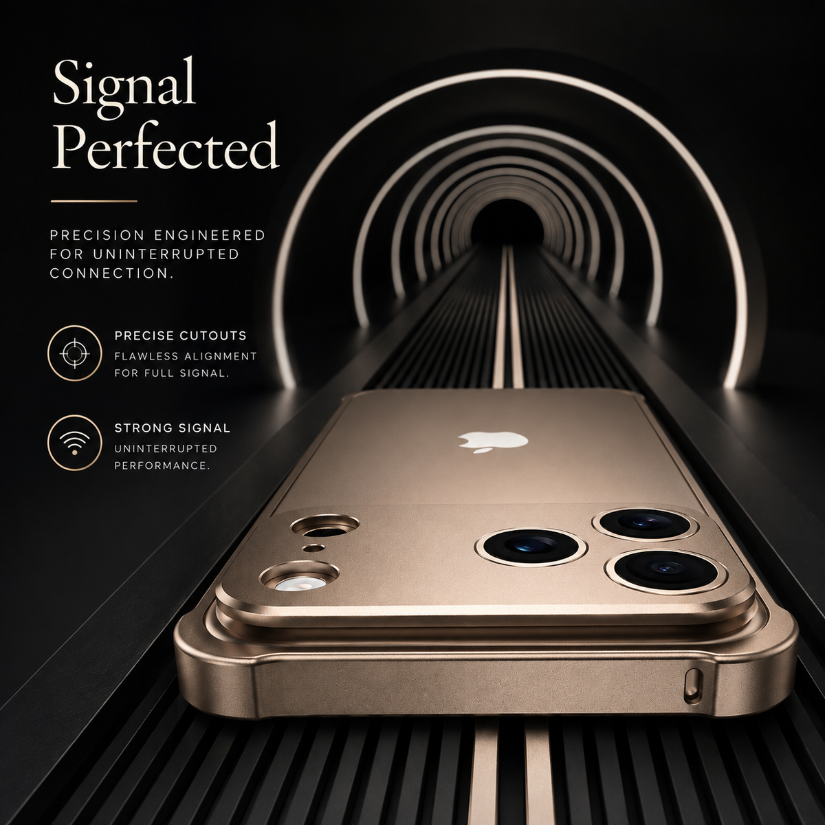 Premium iPhone Case Aluminum Alloy Metal Frame Bumper Camera Lens Protection Shockproof Slim Lightweight Reinforced Edge Protective Cover Original Finish