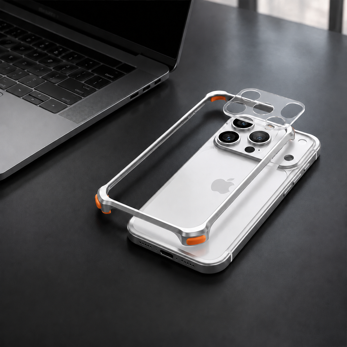 Premium iPhone Case Aluminum Alloy Metal Frame Lens Protector Silicone Lining Shockproof Anti Scratch Non Slip Tough Protective Bumper Cover Case Design