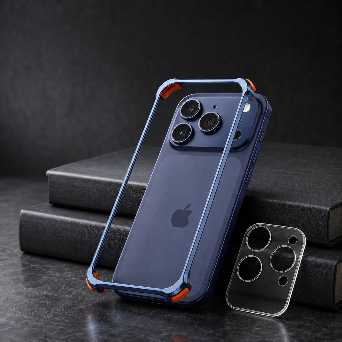 Premium iPhone Case Aluminum Alloy Metal Frame Lens Protector Silicone Lining Shockproof Anti Scratch Non Slip Tough Protective Bumper Cover Case Design