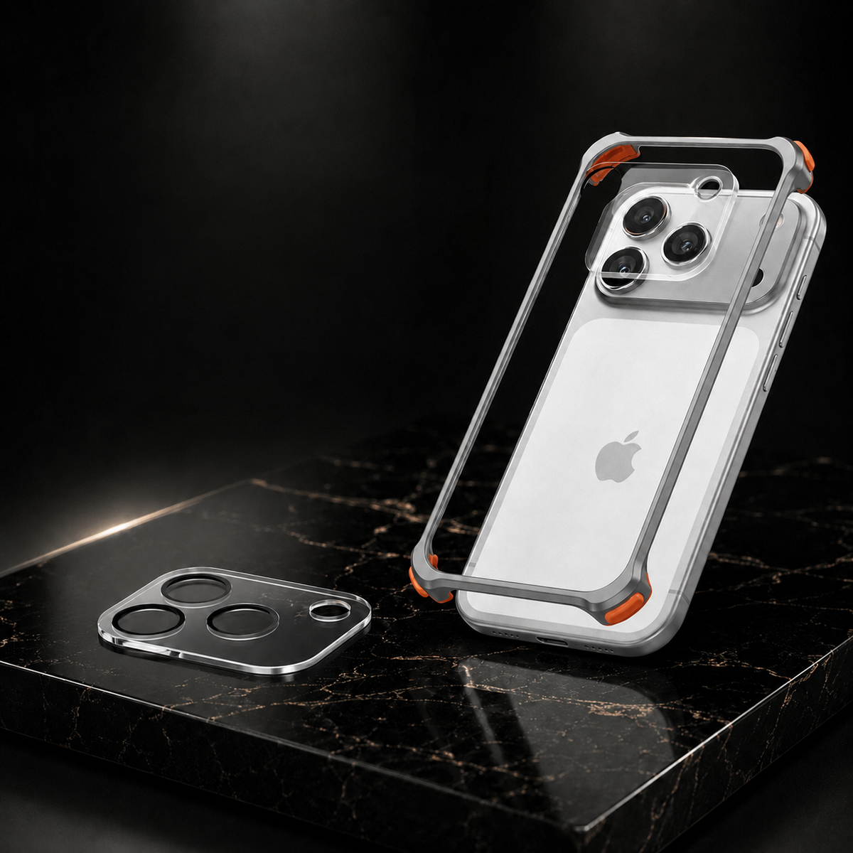 Premium iPhone Case Aluminum Alloy Metal Frame Lens Protector Silicone Lining Shockproof Anti Scratch Non Slip Tough Protective Bumper Cover Case Design