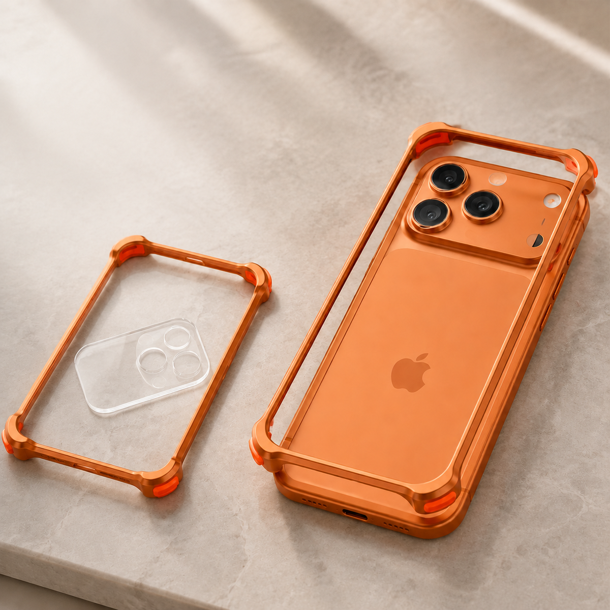 Premium iPhone Case Aluminum Alloy Metal Frame Lens Protector Silicone Lining Shockproof Anti Scratch Non Slip Tough Protective Bumper Cover Case Design