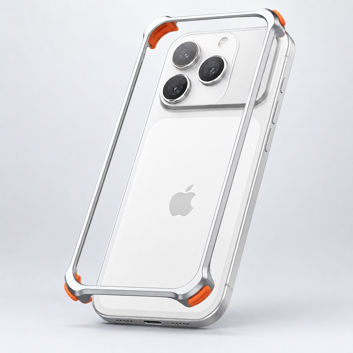 Premium iPhone Case Aluminum Alloy Metal Frame Lens Protector Silicone Lining Shockproof Anti Scratch Non Slip Tough Protective Bumper Cover Case Design