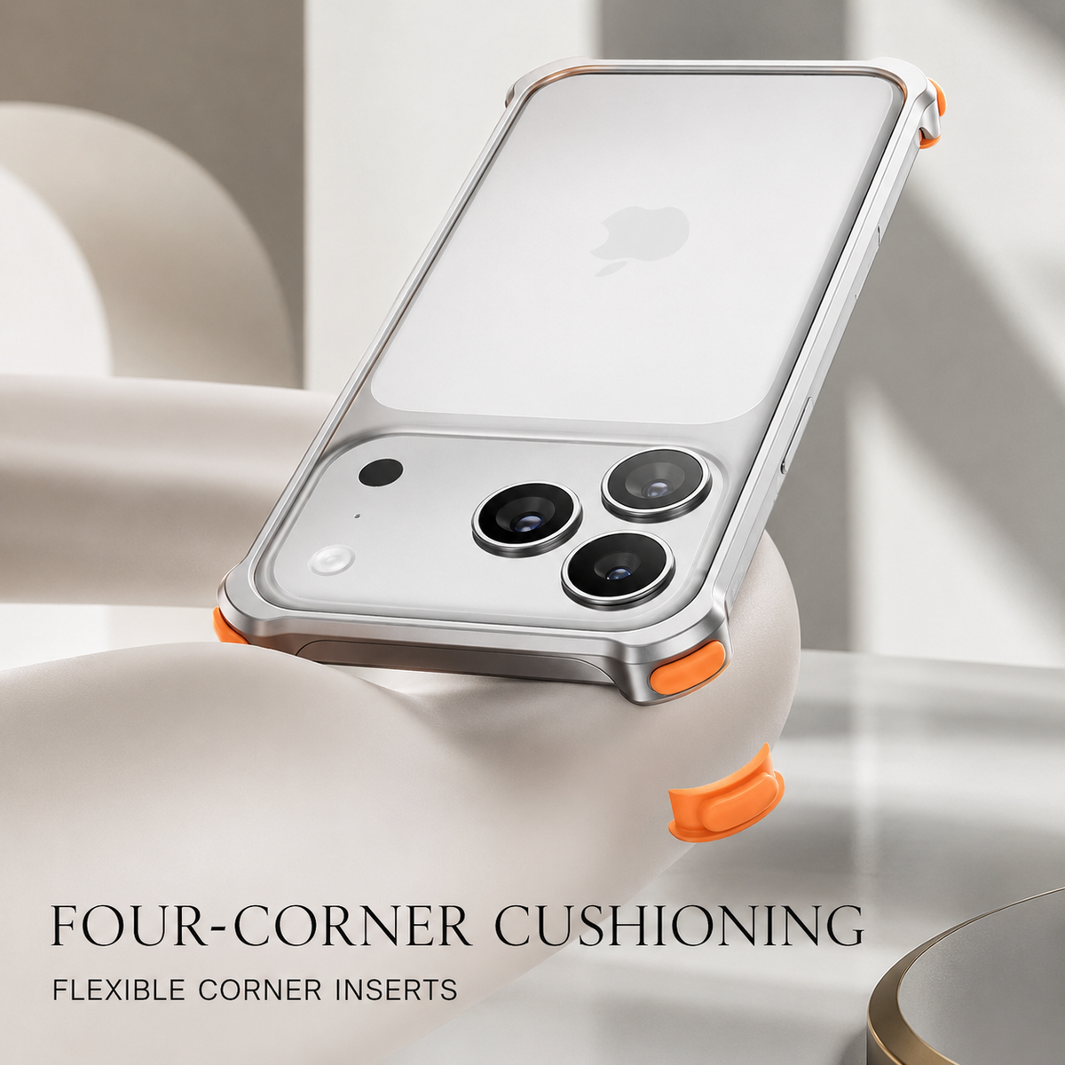 Premium iPhone Case Aluminum Alloy Metal Frame Lens Protector Silicone Lining Shockproof Anti Scratch Non Slip Tough Protective Bumper Cover Case Design