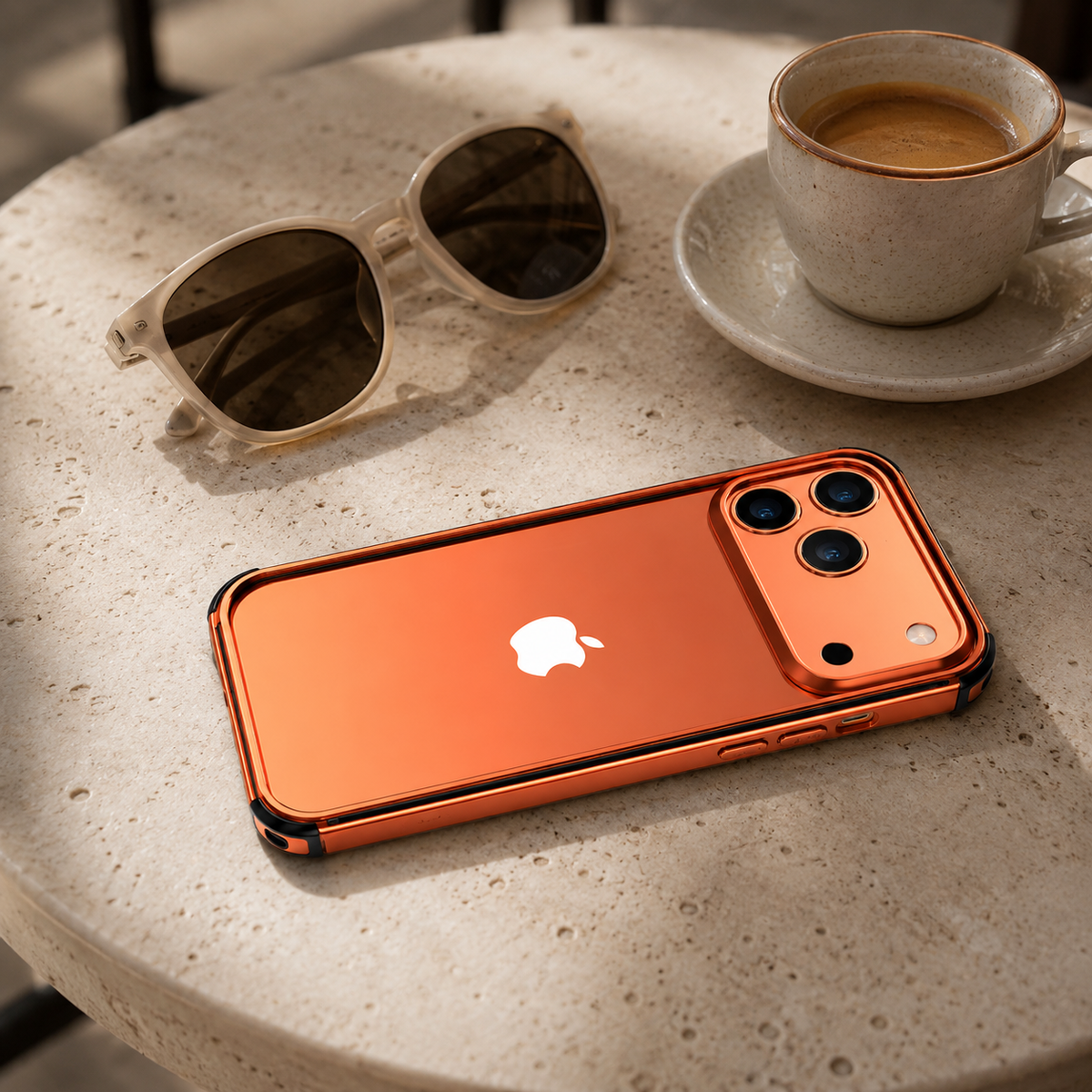 Premium iPhone Case Aluminum Alloy Silicone Hybrid Bumper Heat Dissipation Metal Frame Anti Scratch Anti Fingerprint Slim Protective Cover