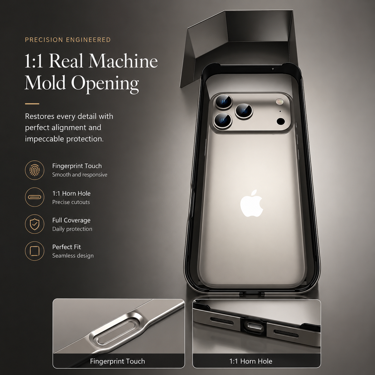 Premium iPhone Case Aluminum Alloy Silicone Hybrid Bumper Heat Dissipation Metal Frame Anti Scratch Anti Fingerprint Slim Protective Cover