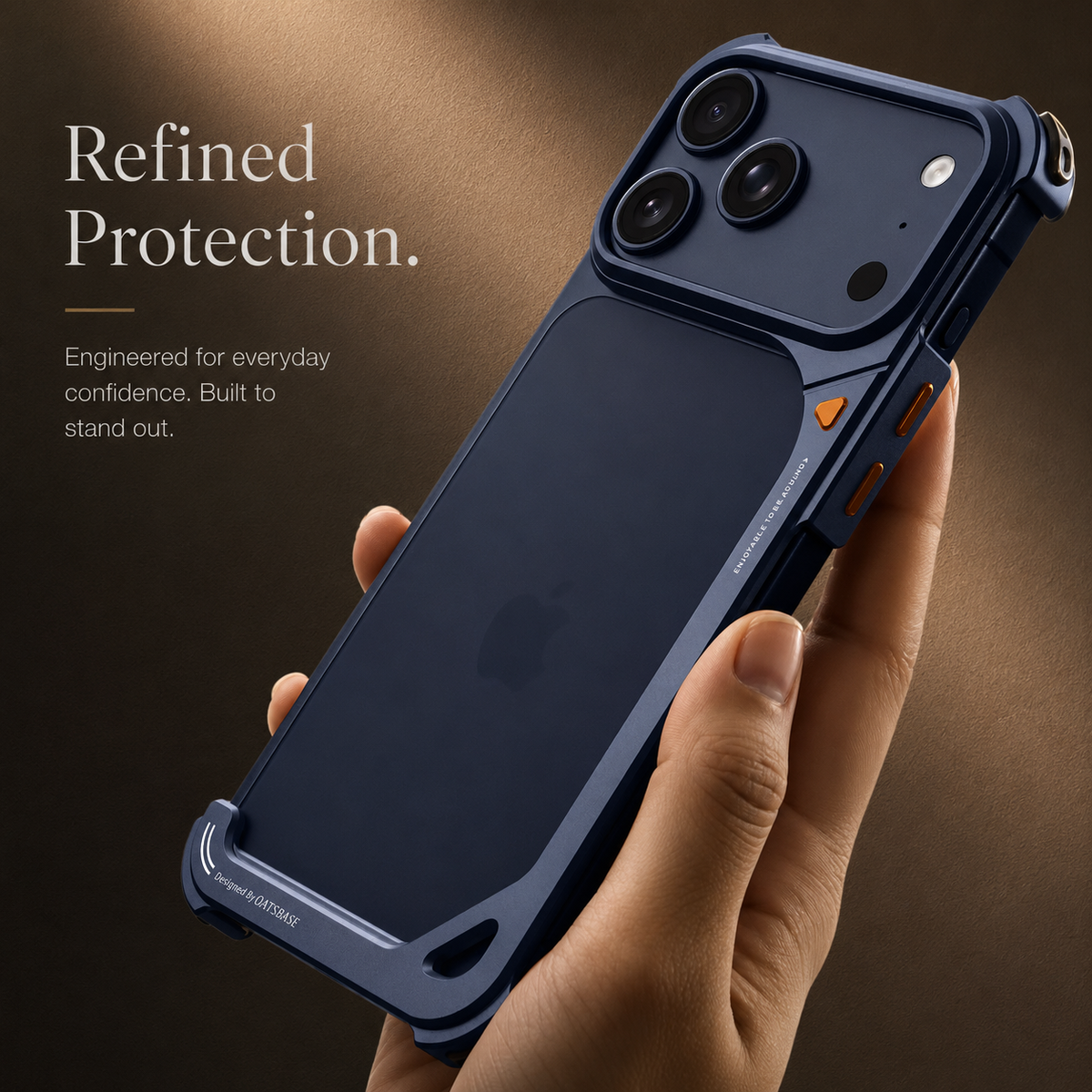 Premium iPhone Case Aluminum Frame MagSafe Compatible Lens Holder Wireless Charging Slim Metal Shockproof Anti Scratch Non Slip Protective Design