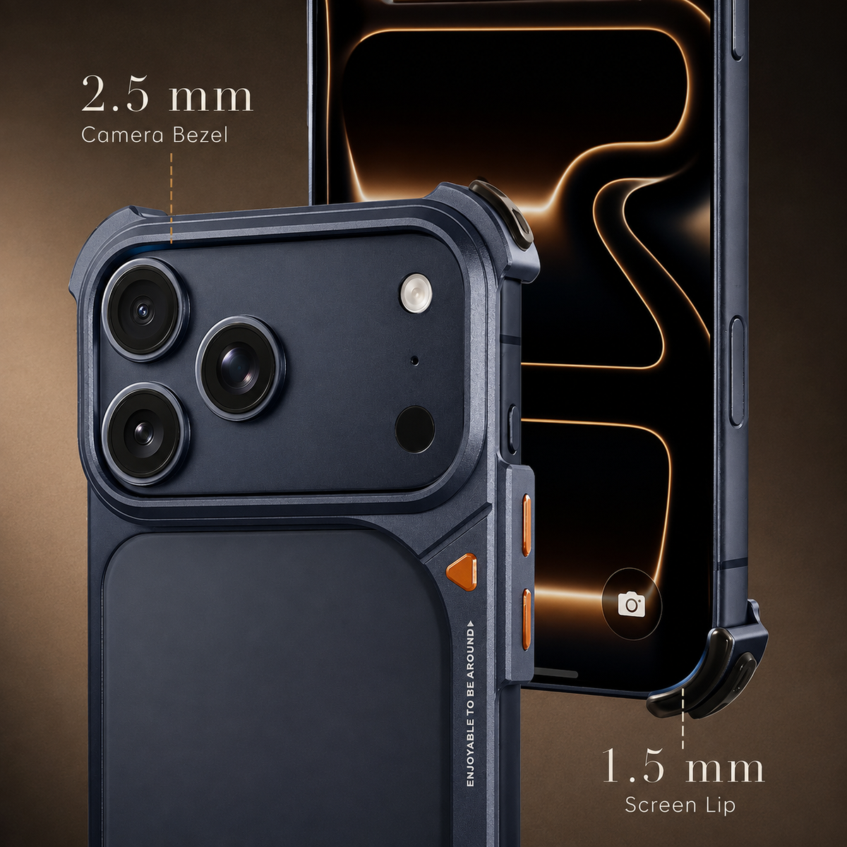 Premium iPhone Case Aluminum Frame MagSafe Compatible Lens Holder Wireless Charging Slim Metal Shockproof Anti Scratch Non Slip Protective Design
