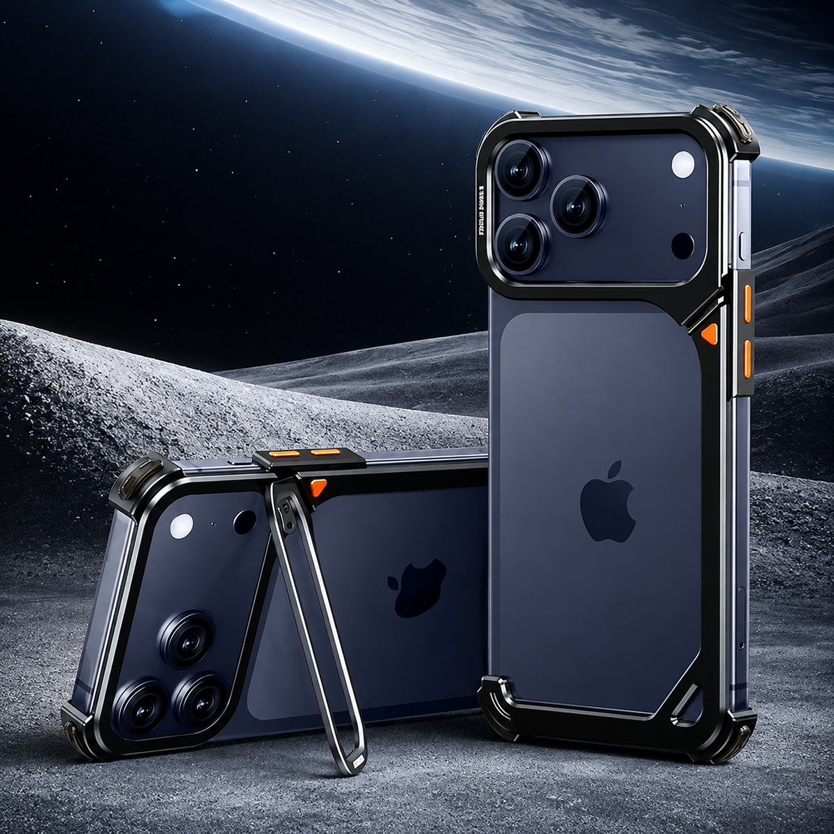 Premium iPhone Case Aluminum Frame MagSafe Compatible Lens Holder Wireless Charging Slim Metal Shockproof Anti Scratch Non Slip Protective Design