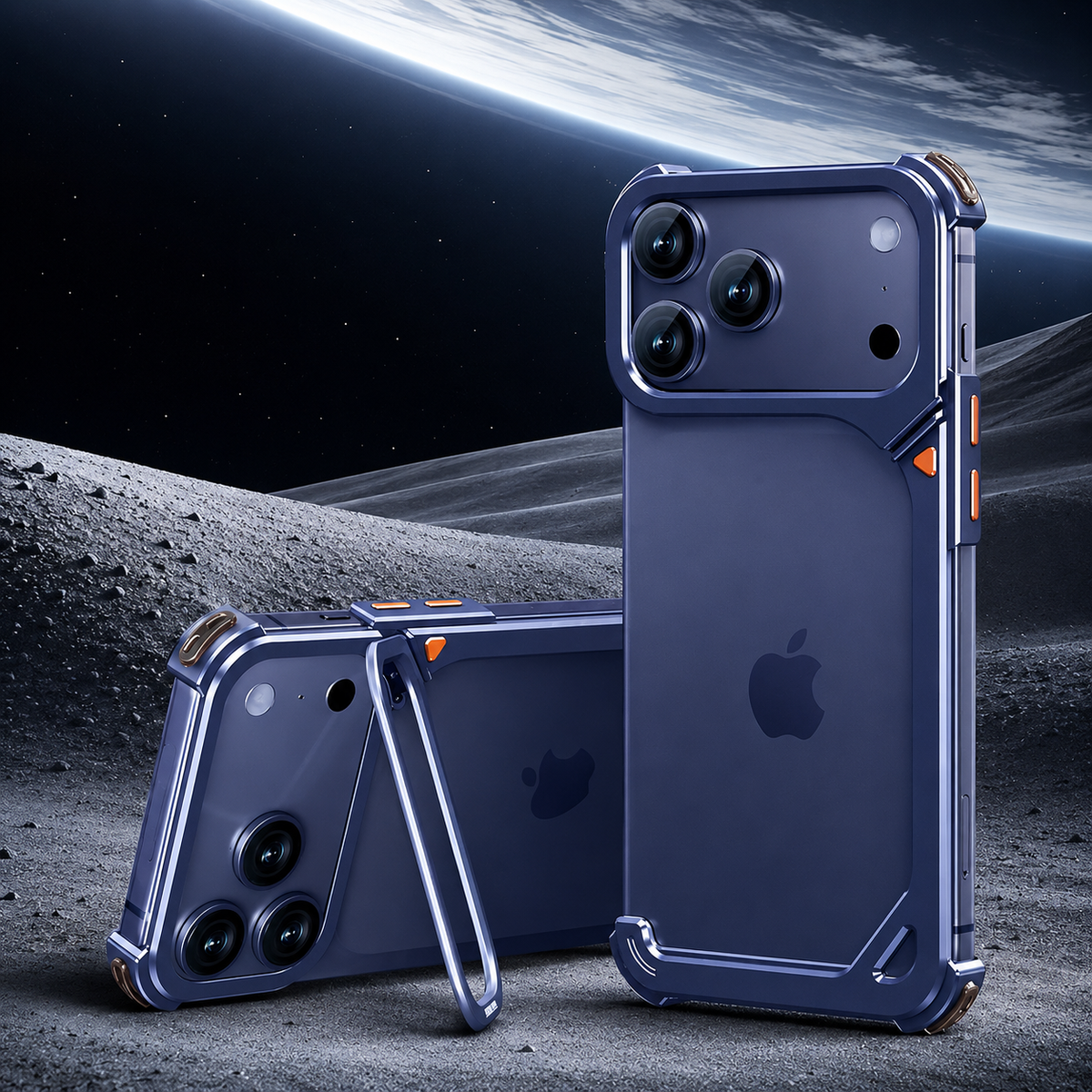 Premium iPhone Case Aluminum Frame MagSafe Compatible Lens Holder Wireless Charging Slim Metal Shockproof Anti Scratch Non Slip Protective Design