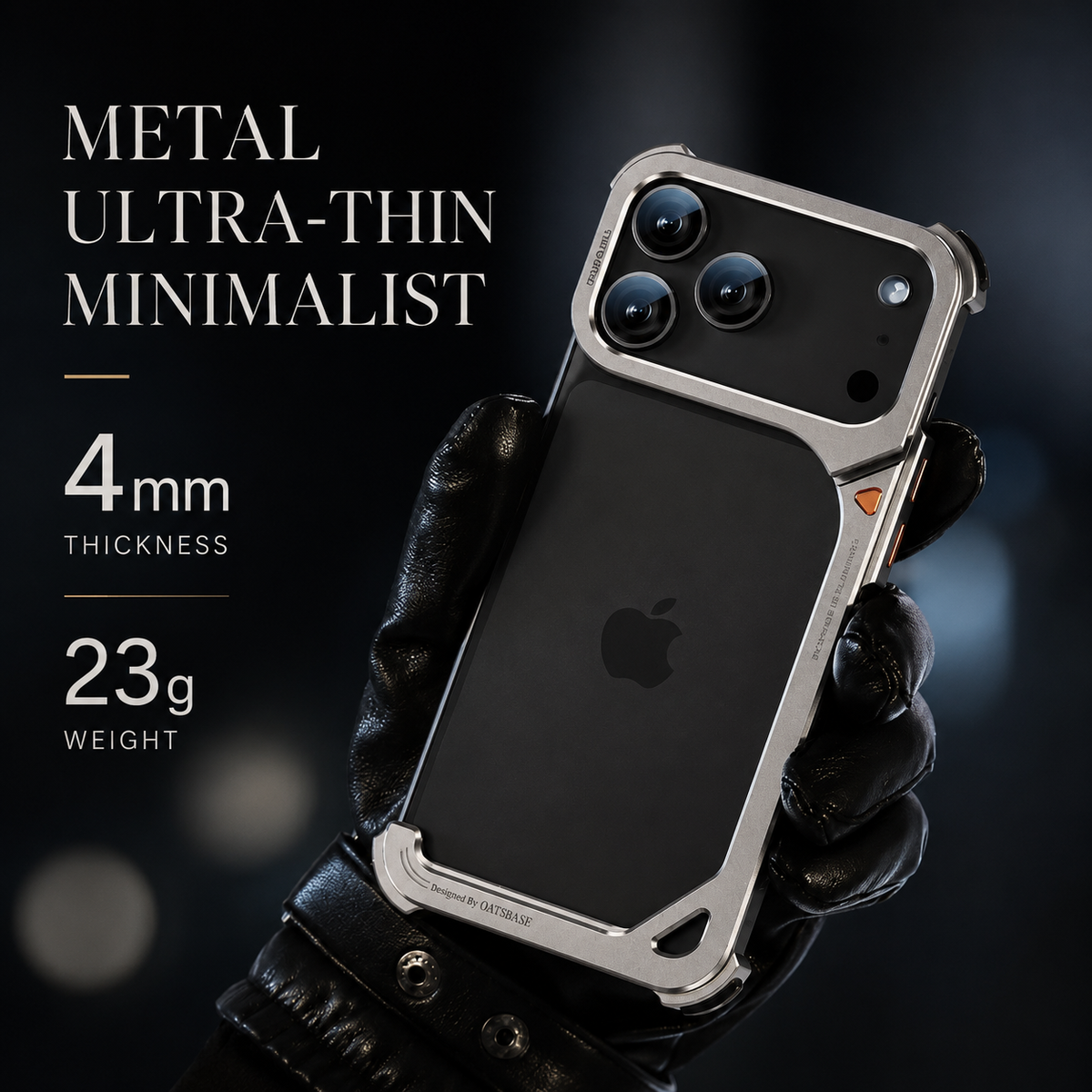 Premium iPhone Case Aluminum Frame MagSafe Compatible Lens Holder Wireless Charging Slim Metal Shockproof Anti Scratch Non Slip Protective Design