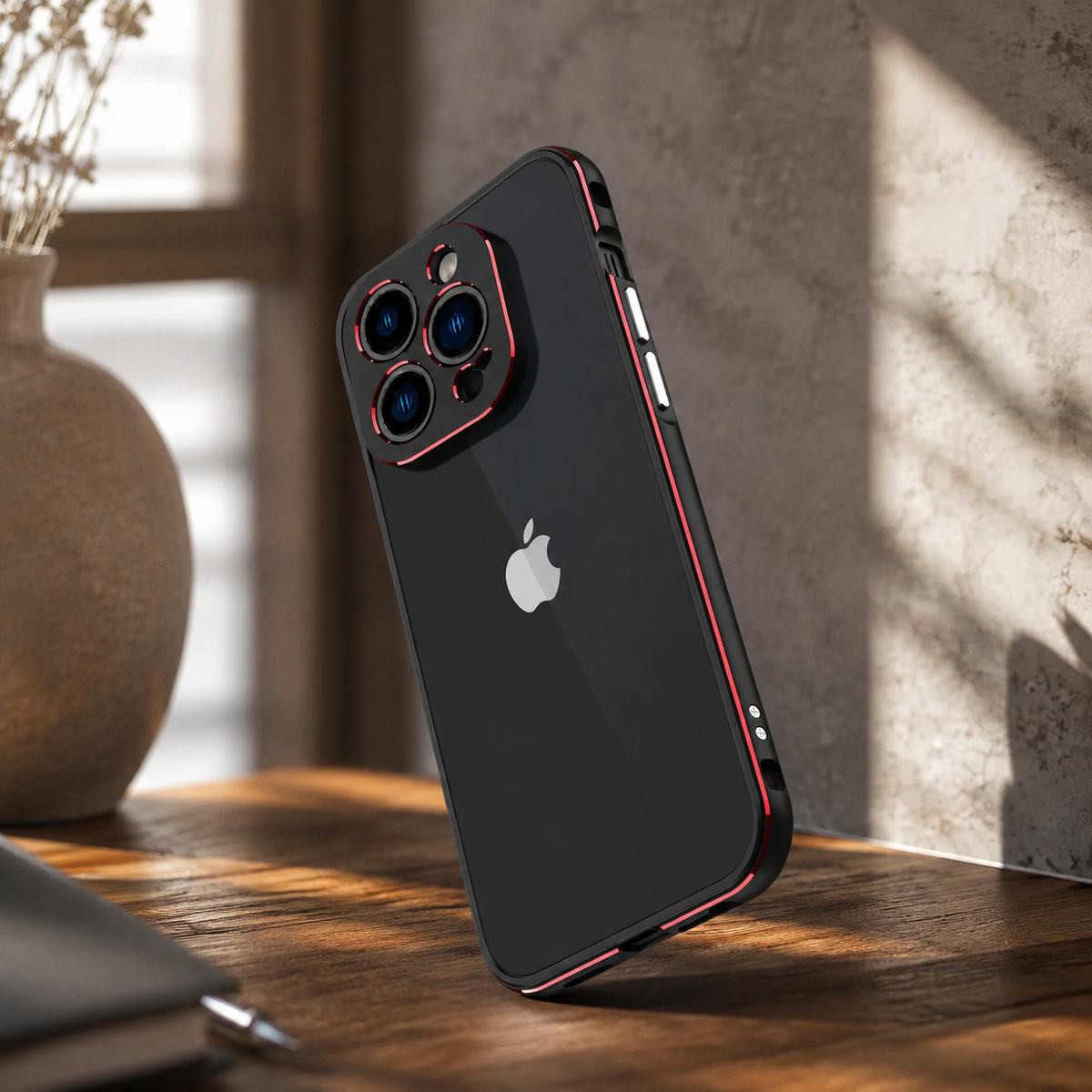Premium iPhone Case Aluminum Metal Bumper Camera Protector Shockproof Heavy Duty Anti Scratch Slim Protective Frame Corner Cover Lightweight Design