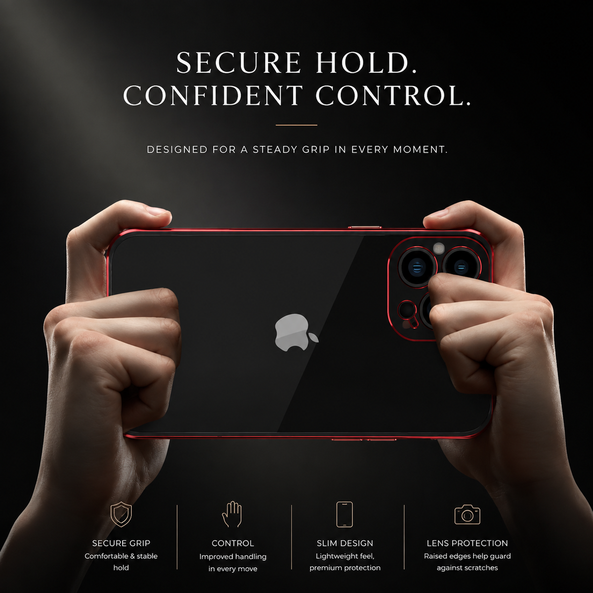 Premium iPhone Case Aluminum Metal Bumper Camera Protector Shockproof Heavy Duty Anti Scratch Slim Protective Frame Corner Cover Lightweight Design