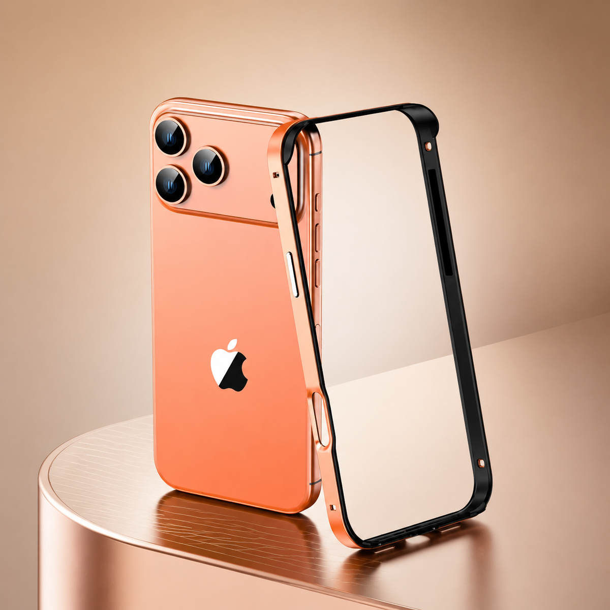 Premium iPhone Case Aluminum Metal Frame Bumper Silicone Shockproof Protective Cover Slim Half Wrap Durable Scratch Resistant Wireless Charging