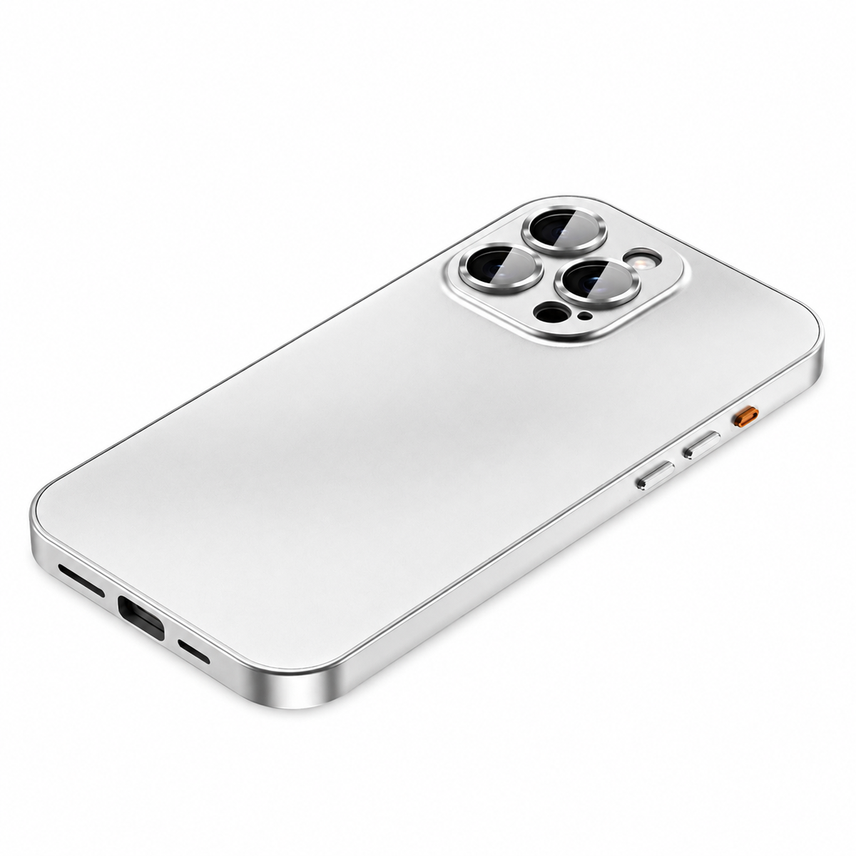 Premium iPhone Case Aluminum Metal Frame Shockproof PC Back Camera Lens Protection Slim Lightweight Protective Cover Wireless Charging Case