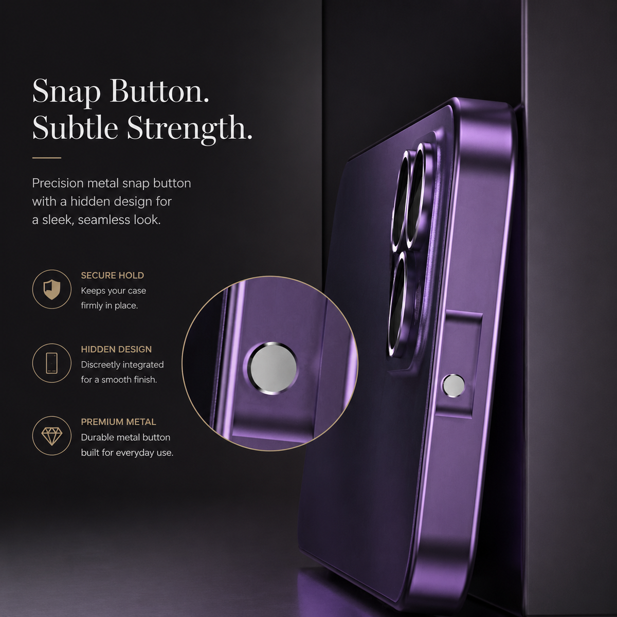 Premium iPhone Case Aluminum Metal Frame Shockproof PC Back Camera Lens Protection Slim Lightweight Protective Cover Wireless Charging Case