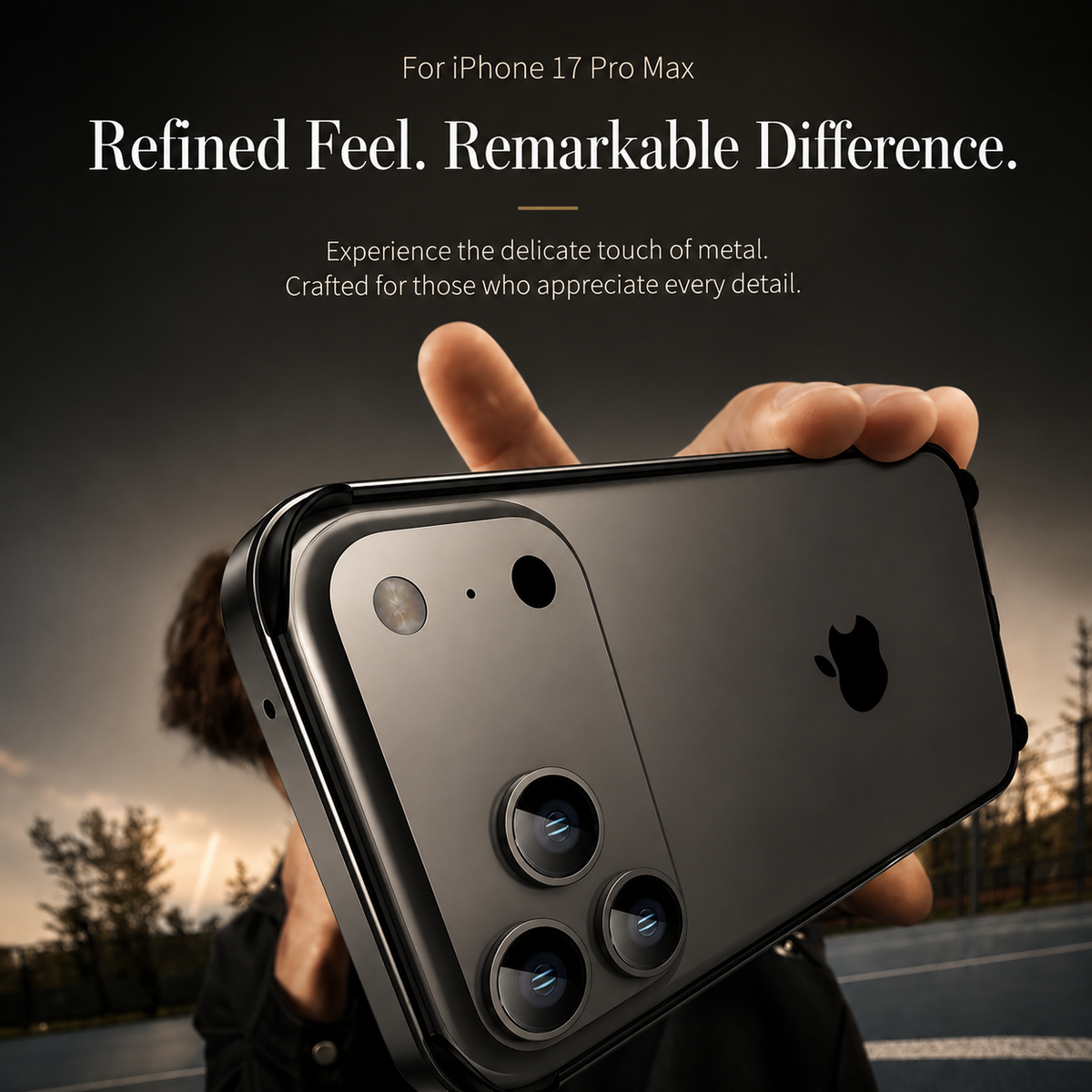 Premium iPhone Case Aluminum Metal Frame Silicone Bumper Shockproof Protective Cover Rugged Edge Protection Anti Scratch Slim Durable Design