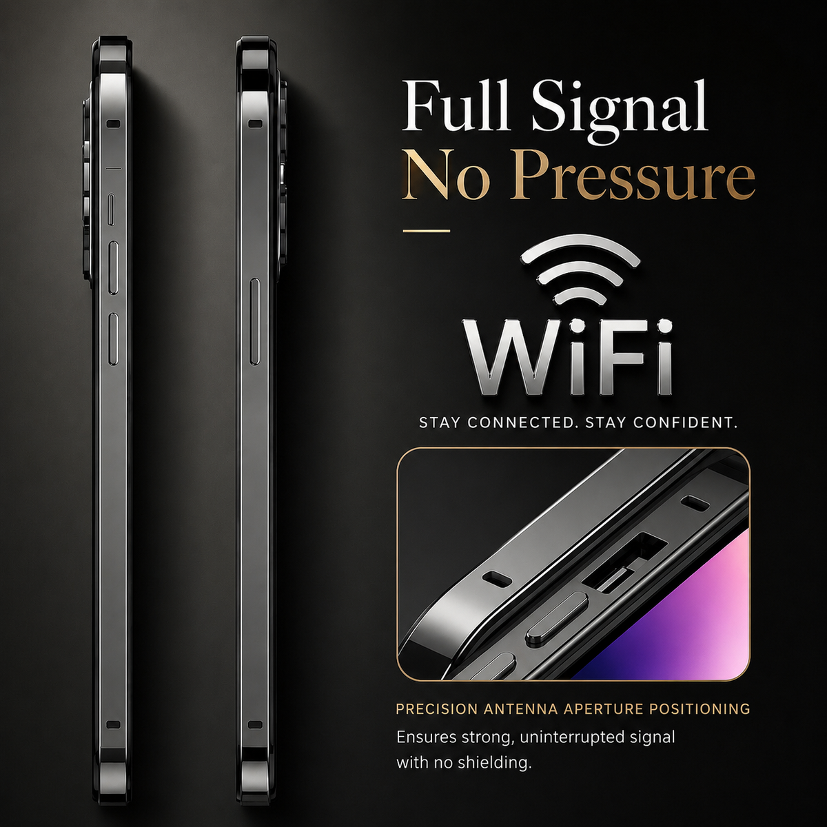 Premium iPhone Case Aluminum Metal Frame Silicone Bumper Shockproof Protective Cover Rugged Edge Protection Anti Scratch Slim Durable Design