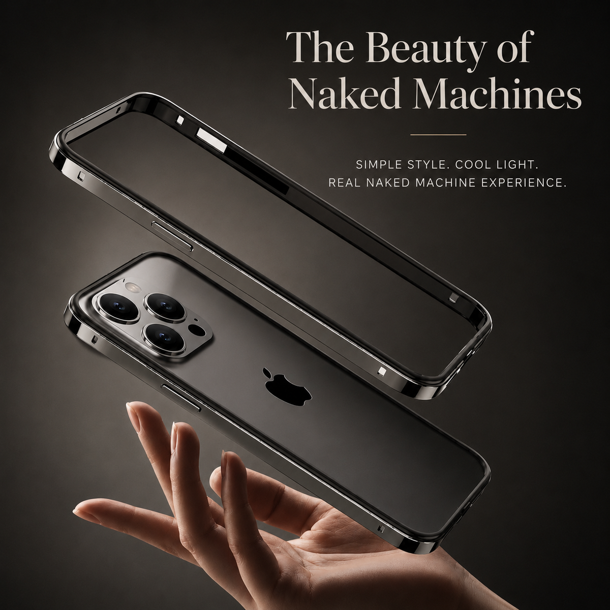 Premium iPhone Case Aluminum Metal Frame Silicone Bumper Shockproof Protective Cover Rugged Edge Protection Anti Scratch Slim Durable Design