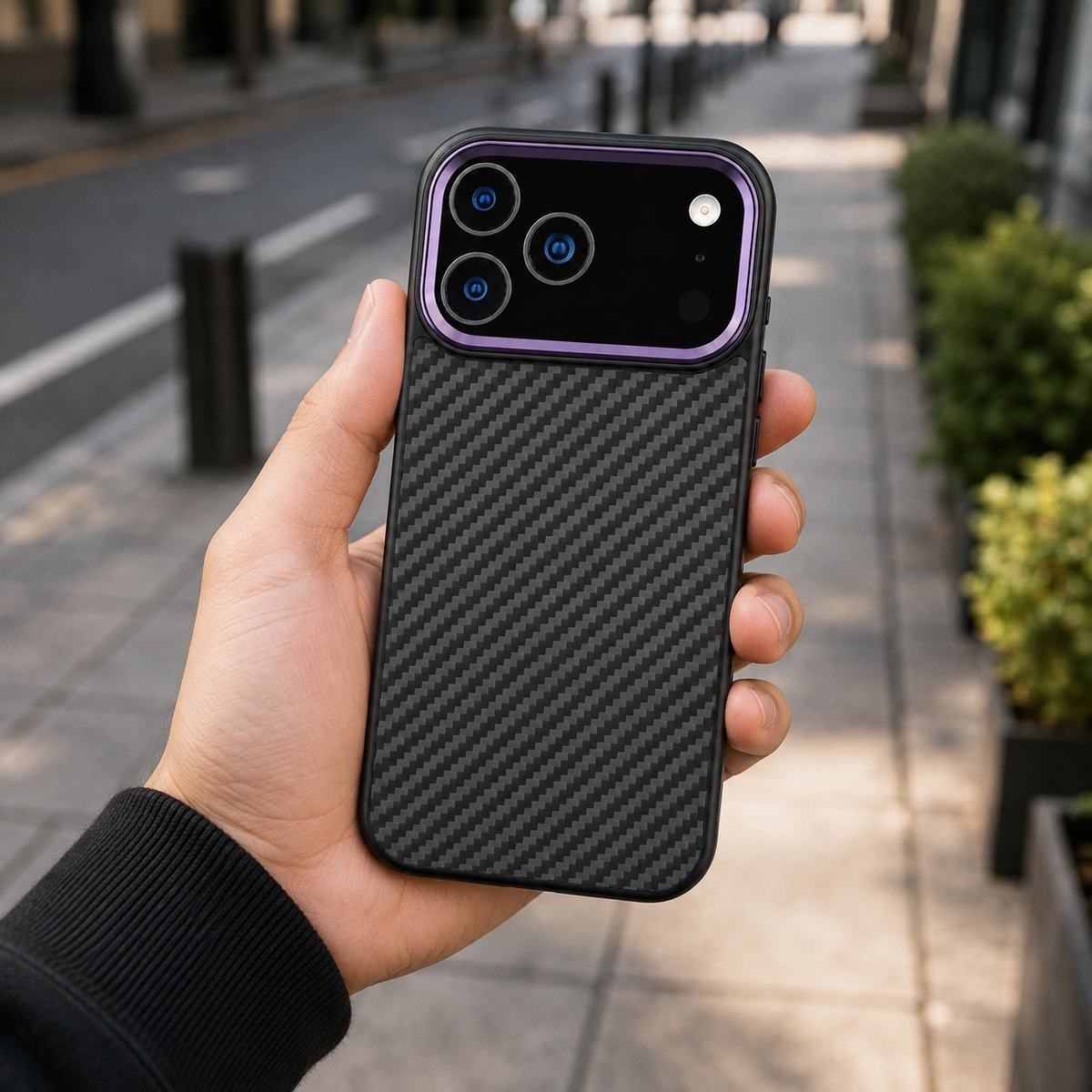Premium iPhone Case Aramid Fiber Kevlar Magnetic MagSafe Compatible Wireless Charging Full Coverage Ultra Light Anti Scratch Non Slip Protective Cover