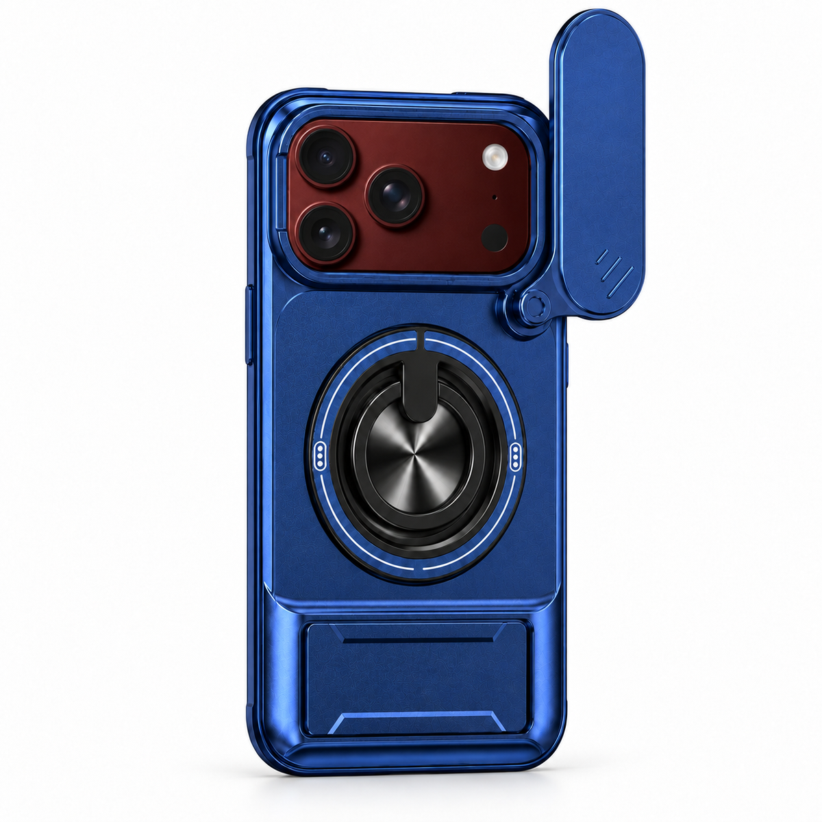 Premium iPhone Case Armor Slide Lens Protector Magnetic Car Holder Ring Stand Shockproof Tough Anti Drop Durable Slim Protective Phone Cover Shell Case