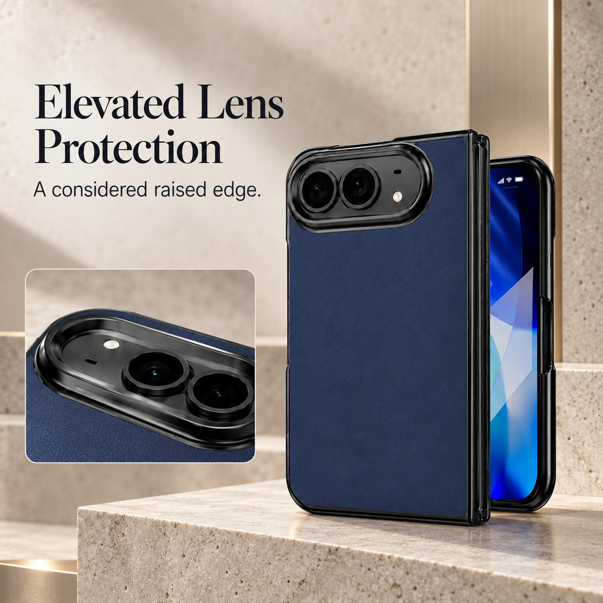 Premium iPhone Case Artificial Leather Semi Transparent Retro Foldable Cover Sweat Resistant Shockproof Slim Non Slip Durable Practical Protective Phone Case