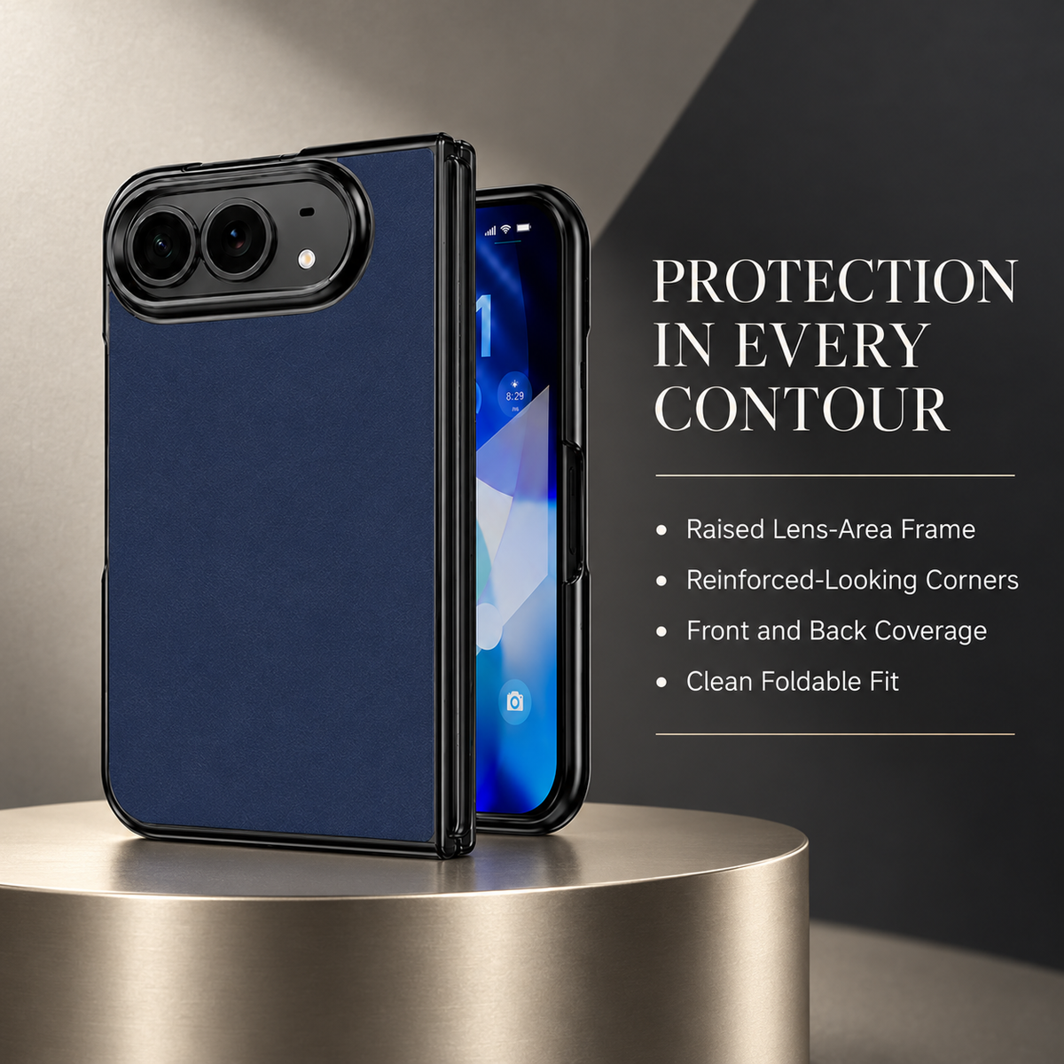 Premium iPhone Case Artificial Leather Semi Transparent Retro Foldable Cover Sweat Resistant Shockproof Slim Non Slip Durable Practical Protective Phone Case