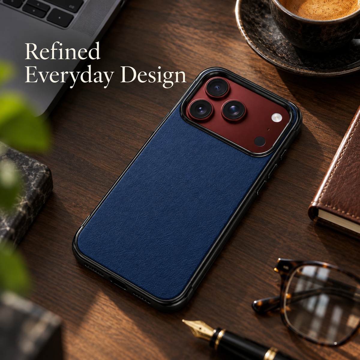 Premium iPhone Case Artificial Leather Semi Transparent Retro Foldable Cover Sweat Resistant Shockproof Slim Non Slip Durable Practical Protective Phone Case