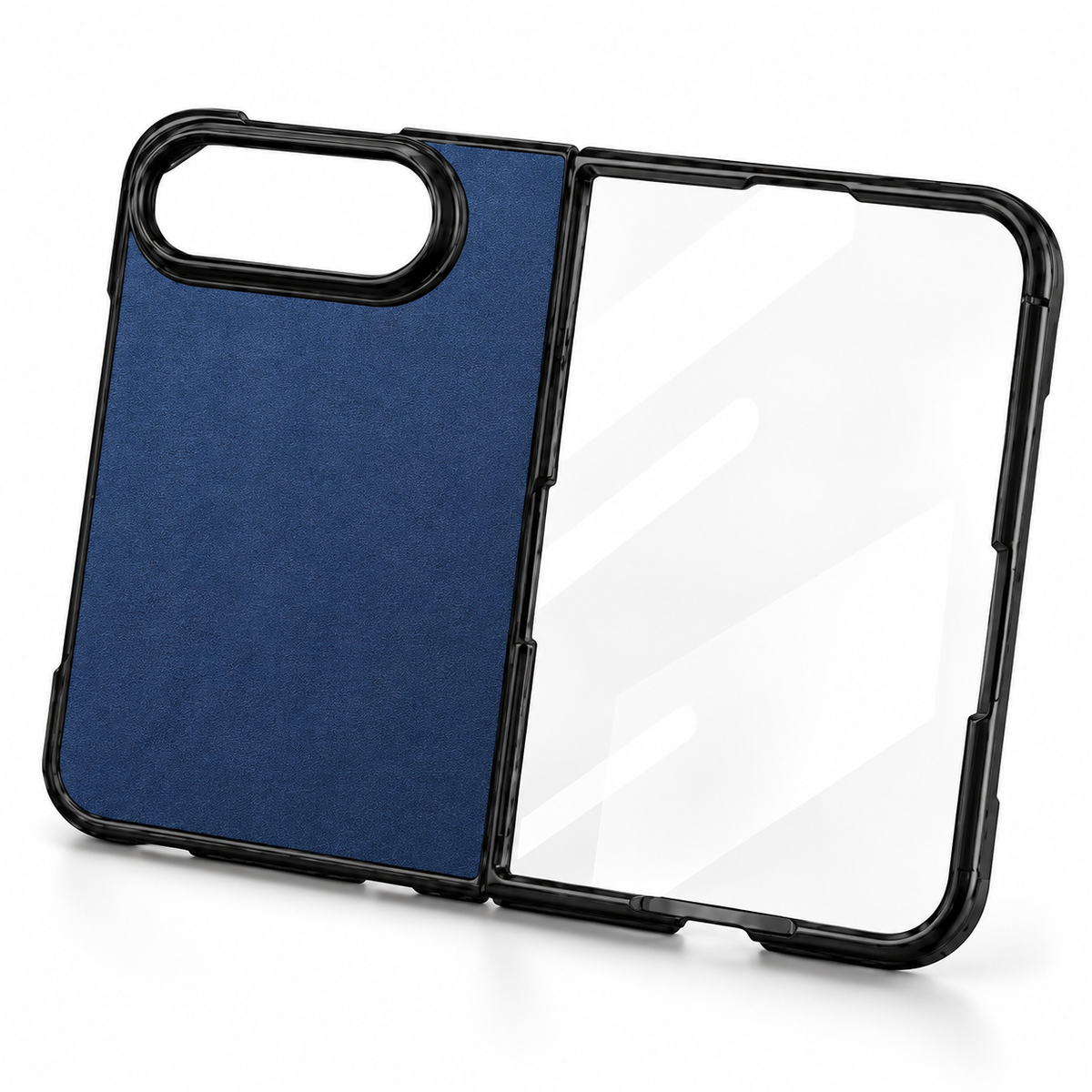 Premium iPhone Case Artificial Leather Semi Transparent Retro Foldable Cover Sweat Resistant Shockproof Slim Non Slip Durable Practical Protective Phone Case