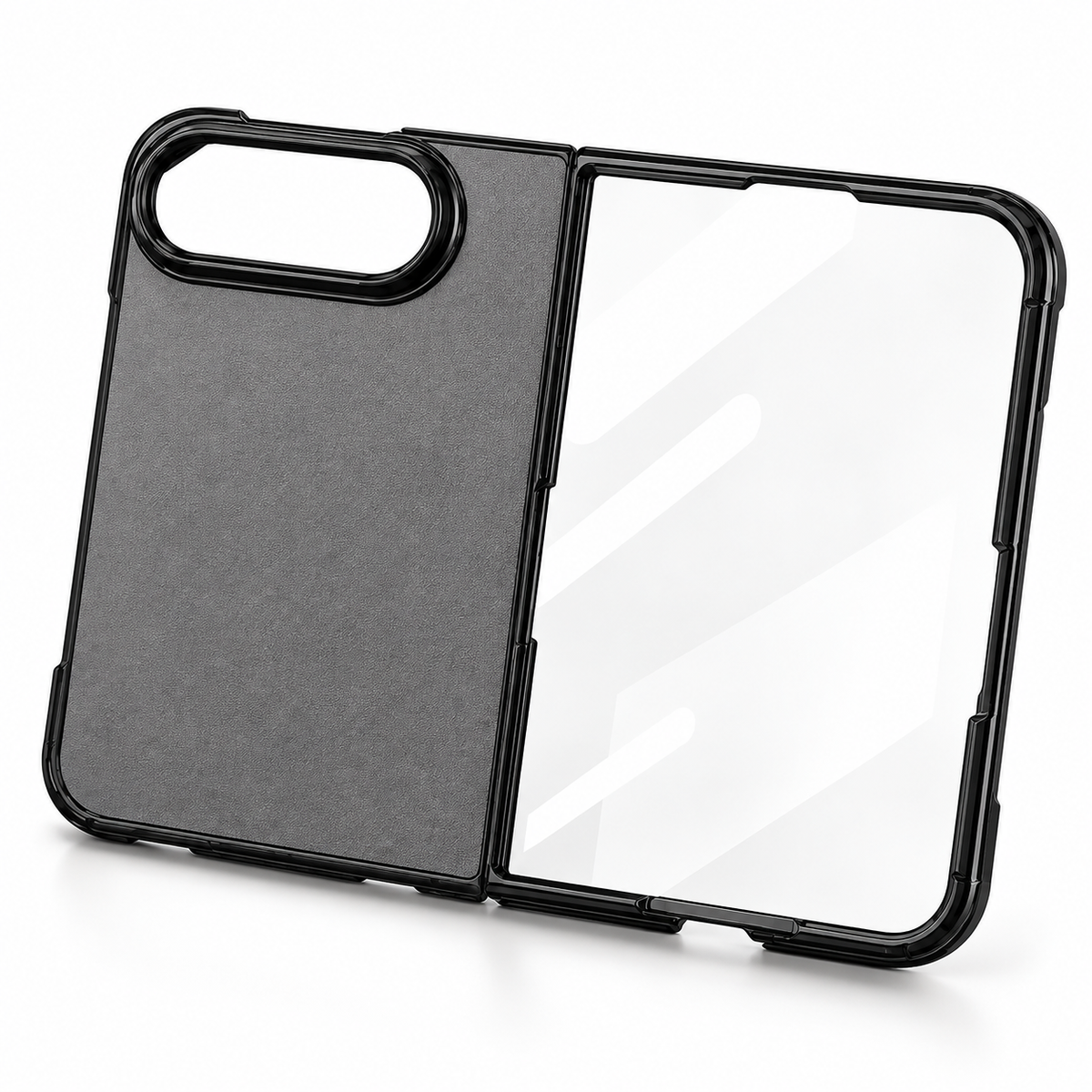 Premium iPhone Case Artificial Leather Semi Transparent Retro Foldable Cover Sweat Resistant Shockproof Slim Non Slip Durable Practical Protective Phone Case