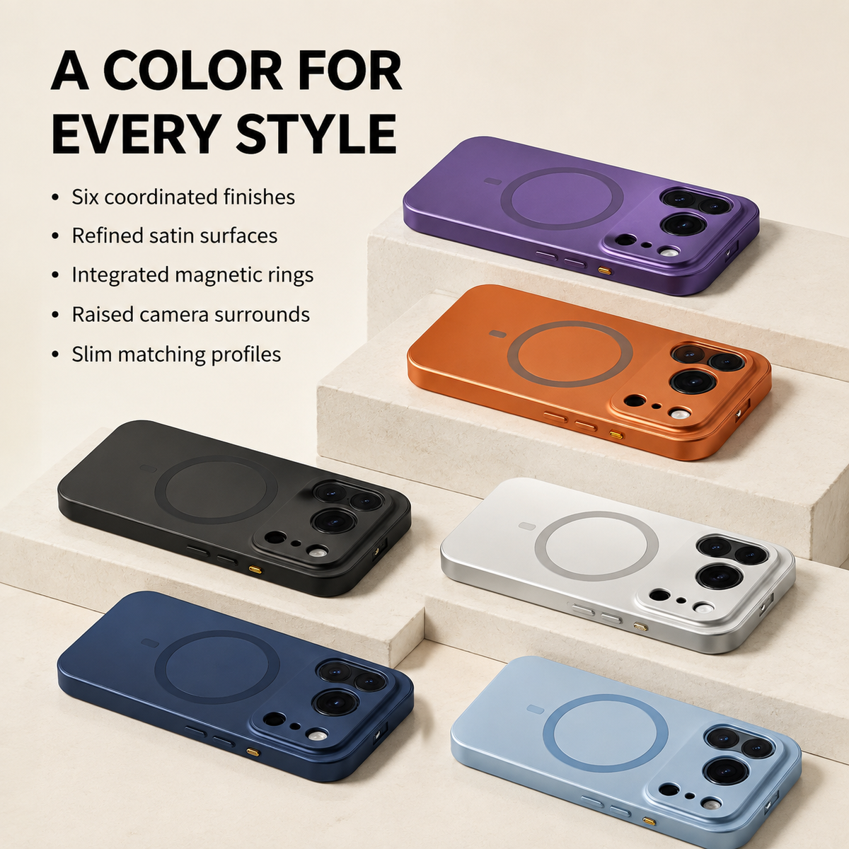 Premium iPhone Case Buckle Type Metal Aluminum Frame MagSafe Magnetic Hard PC Back Panel Shockproof Slim Anti Scratch Durable Protective Phone Cover Case