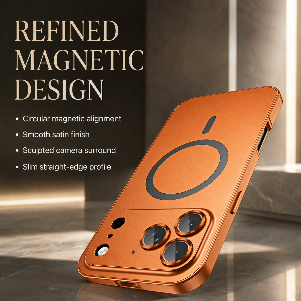 Premium iPhone Case Buckle Type Metal Aluminum Frame MagSafe Magnetic Hard PC Back Panel Shockproof Slim Anti Scratch Durable Protective Phone Cover Case
