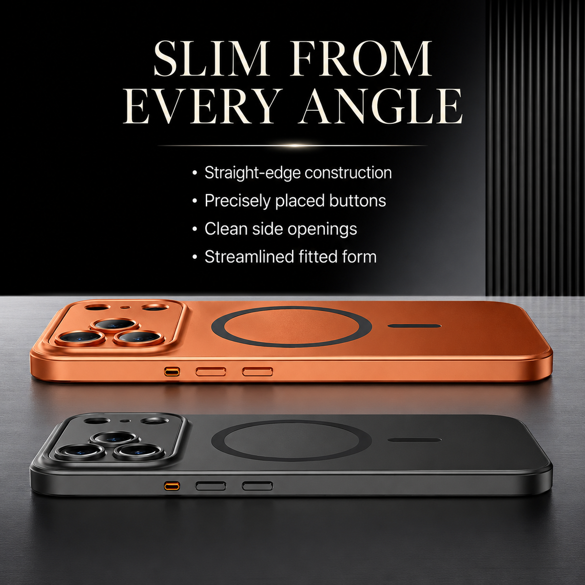Premium iPhone Case Buckle Type Metal Aluminum Frame MagSafe Magnetic Hard PC Back Panel Shockproof Slim Anti Scratch Durable Protective Phone Cover Case