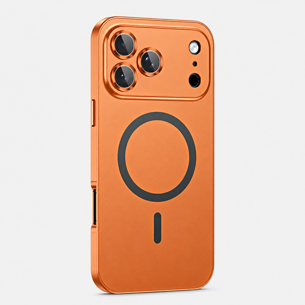 Premium iPhone Case Buckle Type Metal Aluminum Frame MagSafe Magnetic Hard PC Back Panel Shockproof Slim Anti Scratch Durable Protective Phone Cover Case