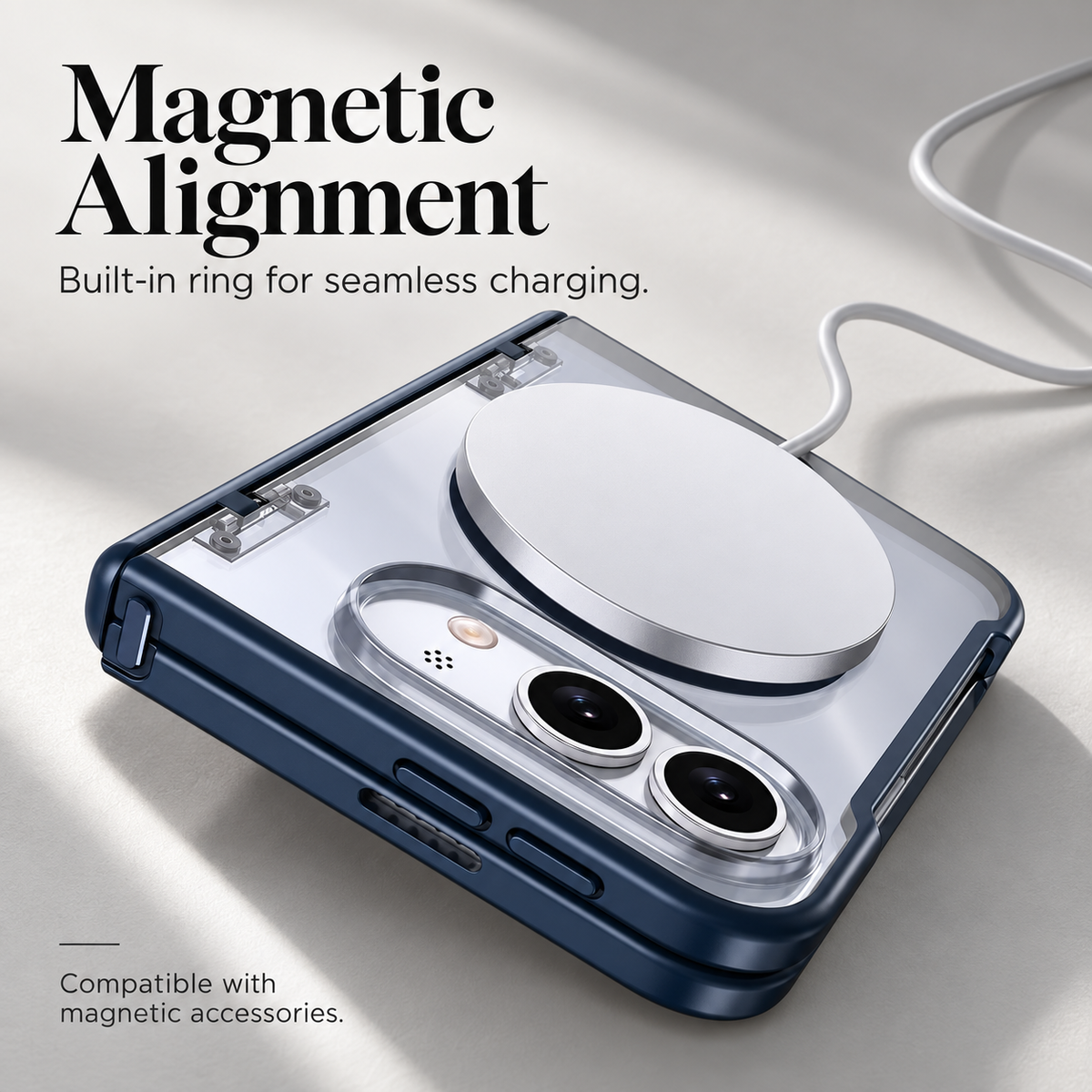 Premium iPhone Case Business Matte MagSafe Ultra Thin Folding Hinge Protection Shockproof Non Slip Slim Durable Integrated Protective Phone Cover Shell Case