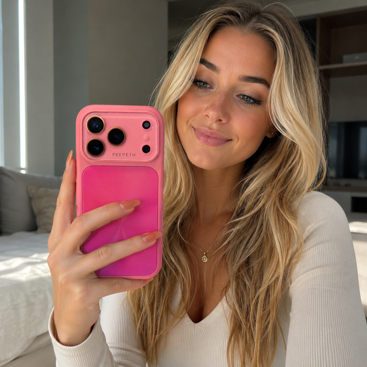 Premium iPhone Case Candy Laser Gradient Acrylic Shockproof Protective Cover Anti Fingerprint Washable Slim Lightweight Bumper Hard Back Color Change Case