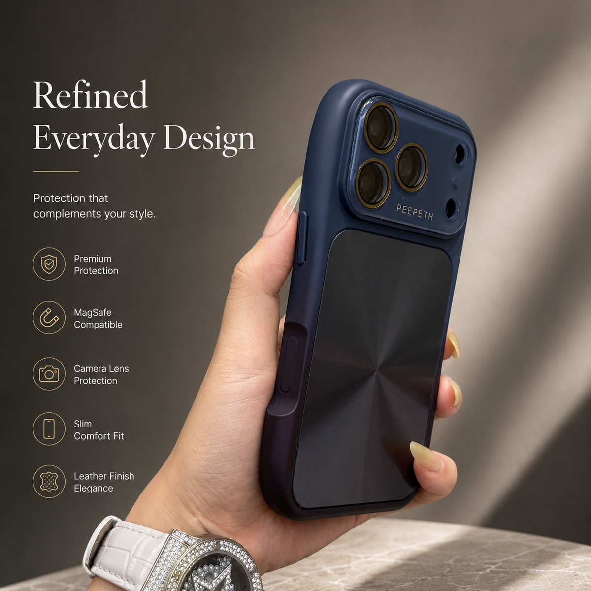 Premium iPhone Case Candy Laser Gradient Acrylic Shockproof Protective Cover Anti Fingerprint Washable Slim Lightweight Bumper Hard Back Color Change Case