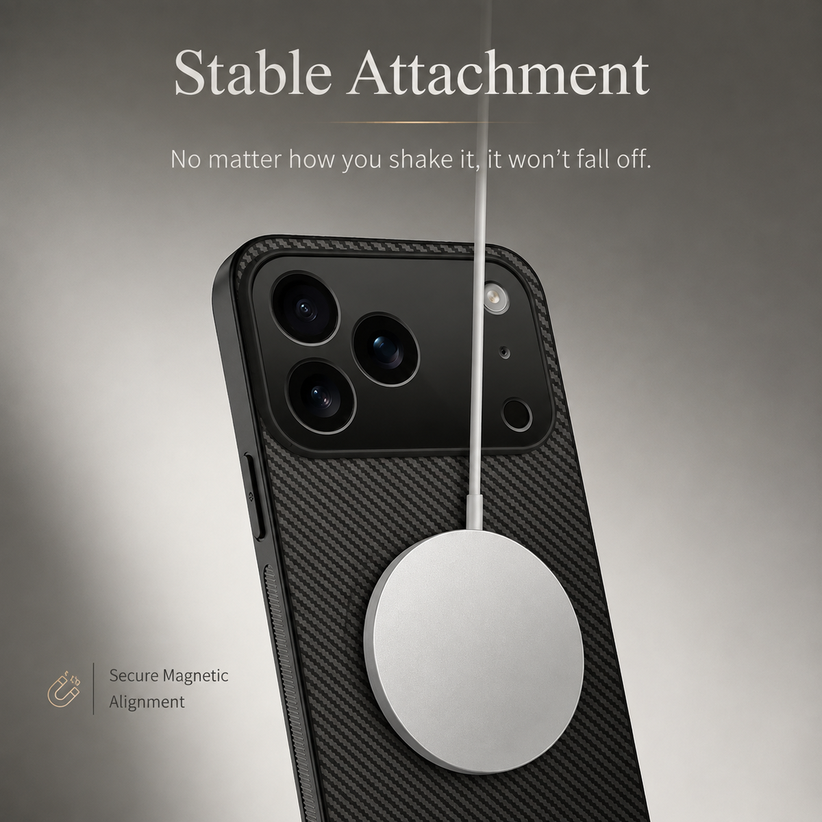 Premium iPhone Case Carbon Fiber Magnetic Shockproof Military Grade Ultrathin Protective Cover MagSafe Compatible Anti Scratch Lightweight Design Case