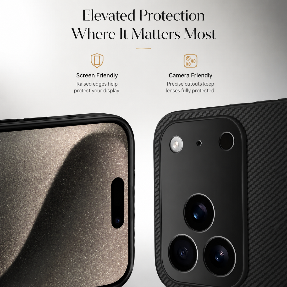 Premium iPhone Case Carbon Fiber Magnetic Shockproof Military Grade Ultrathin Protective Cover MagSafe Compatible Anti Scratch Lightweight Design Case