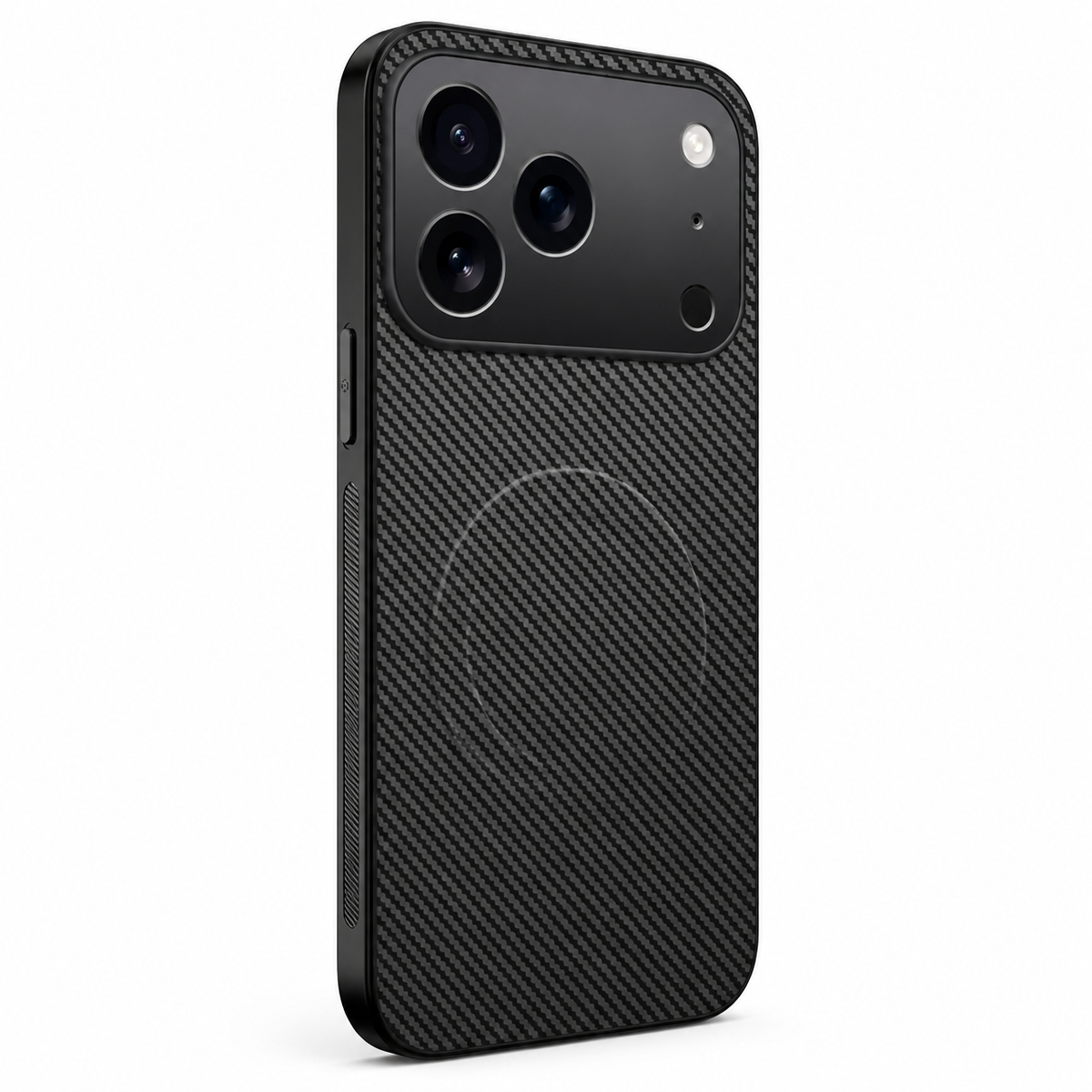 Premium iPhone Case Carbon Fiber Magnetic Shockproof Military Grade Ultrathin Protective Cover MagSafe Compatible Anti Scratch Lightweight Design Case