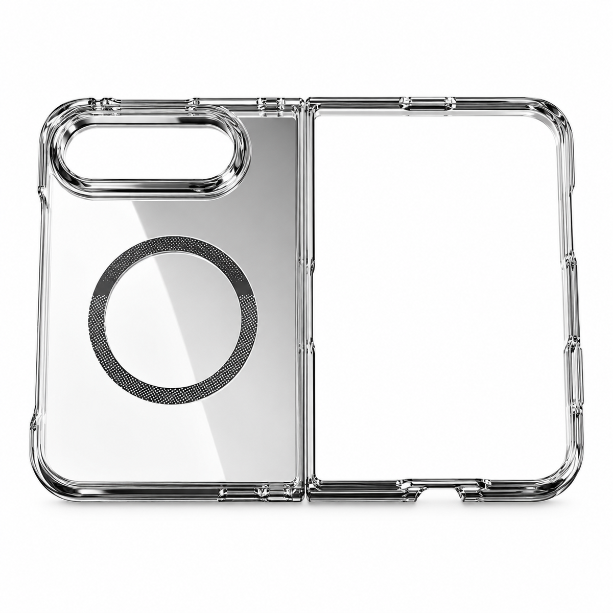 Premium iPhone Case Classic Transparent Clear Ultra Thin Foldable Cover Shockproof Hard Back Slim Anti Scratch Durable Protective Phone Cover Shell Case