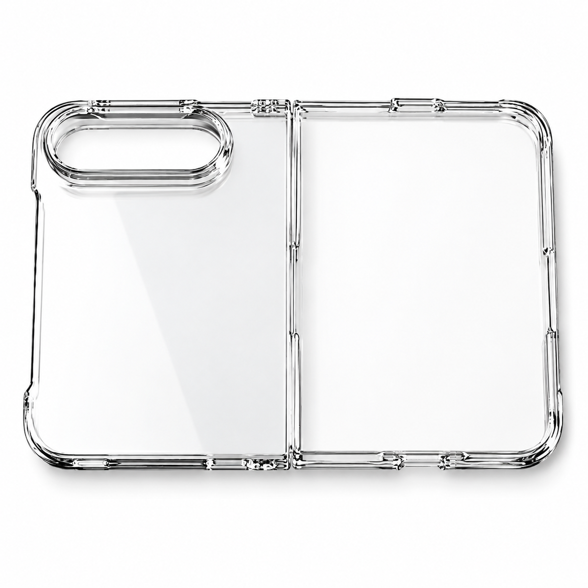 Premium iPhone Case Classic Transparent Clear Ultra Thin Foldable Cover Shockproof Hard Back Slim Anti Scratch Durable Protective Phone Cover Shell Case