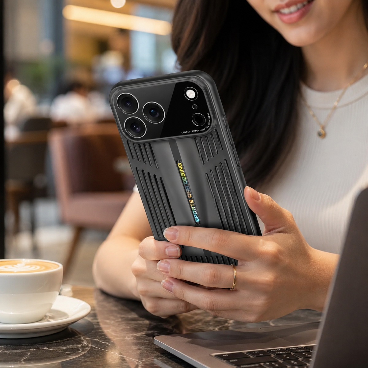 Premium iPhone Case Cooling Shockproof PC TPU Protective Cover Heat Dissipation Anti Scratch Anti Fingerprint Non Slip Water Resistant Plated Slim Case