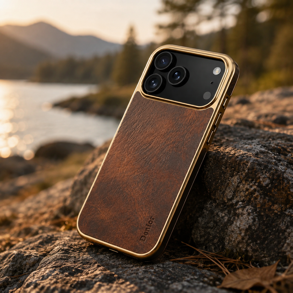 Premium iPhone Case Cowhide Leather Electroplated Cover Non Slip Skin Friendly Heat Resistant Slim Protective Case Minimalist Durable Finish Daily Use