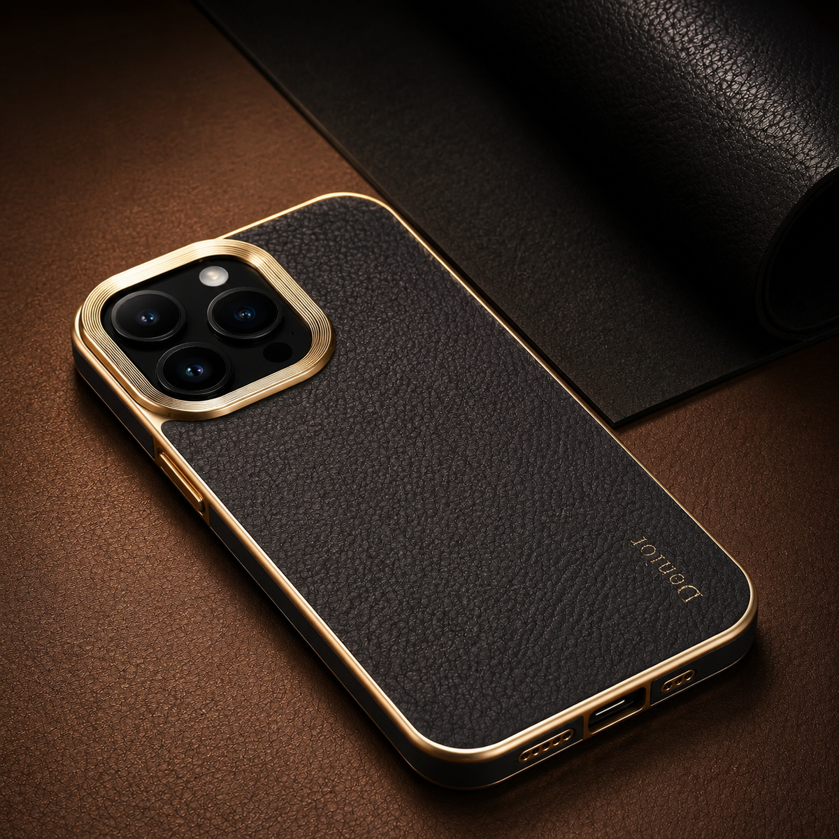 Premium iPhone Case Cowhide Leather Electroplated Cover Non Slip Skin Friendly Heat Resistant Slim Protective Case Minimalist Durable Finish Daily Use