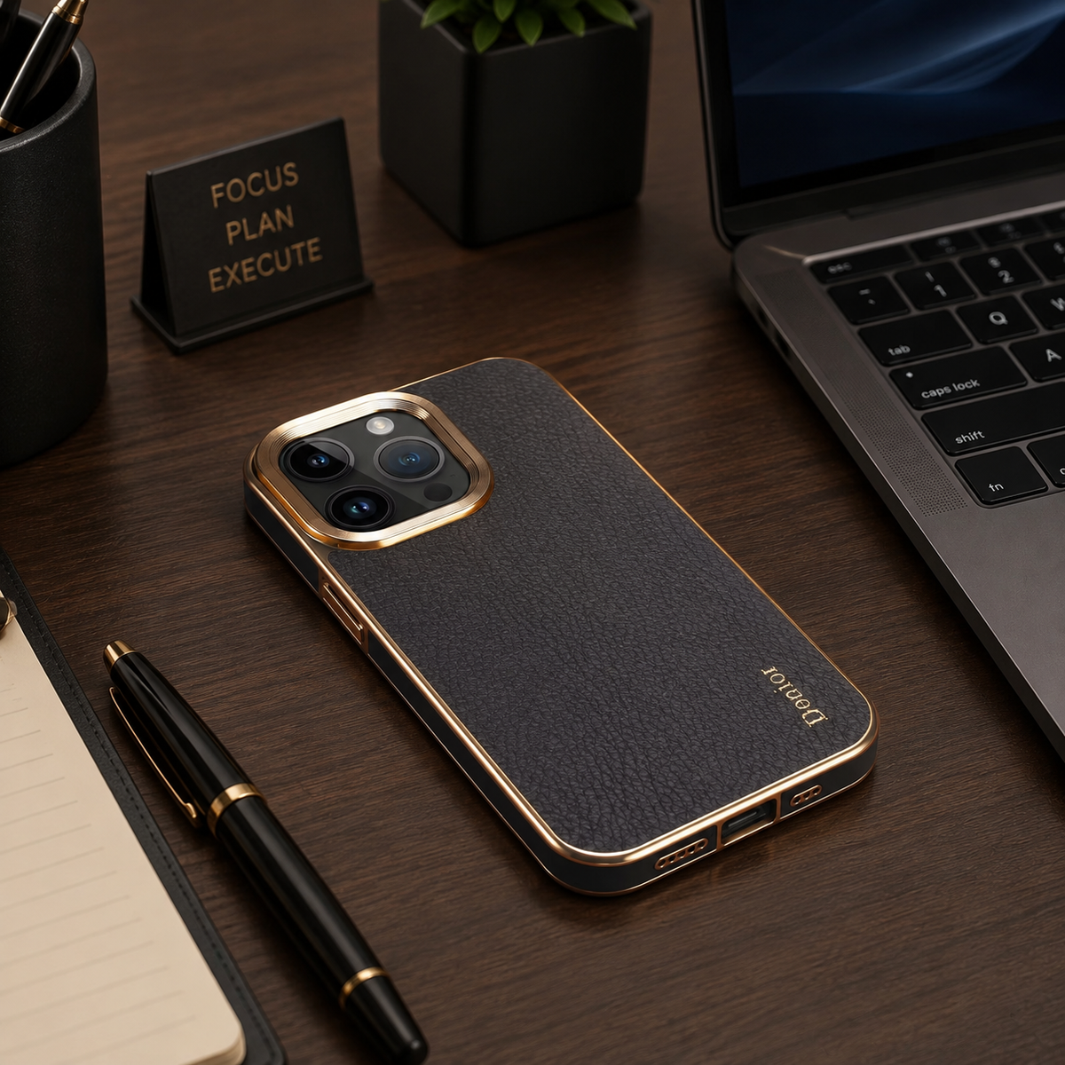 Premium iPhone Case Cowhide Leather Electroplated Cover Non Slip Skin Friendly Heat Resistant Slim Protective Case Minimalist Durable Finish Daily Use