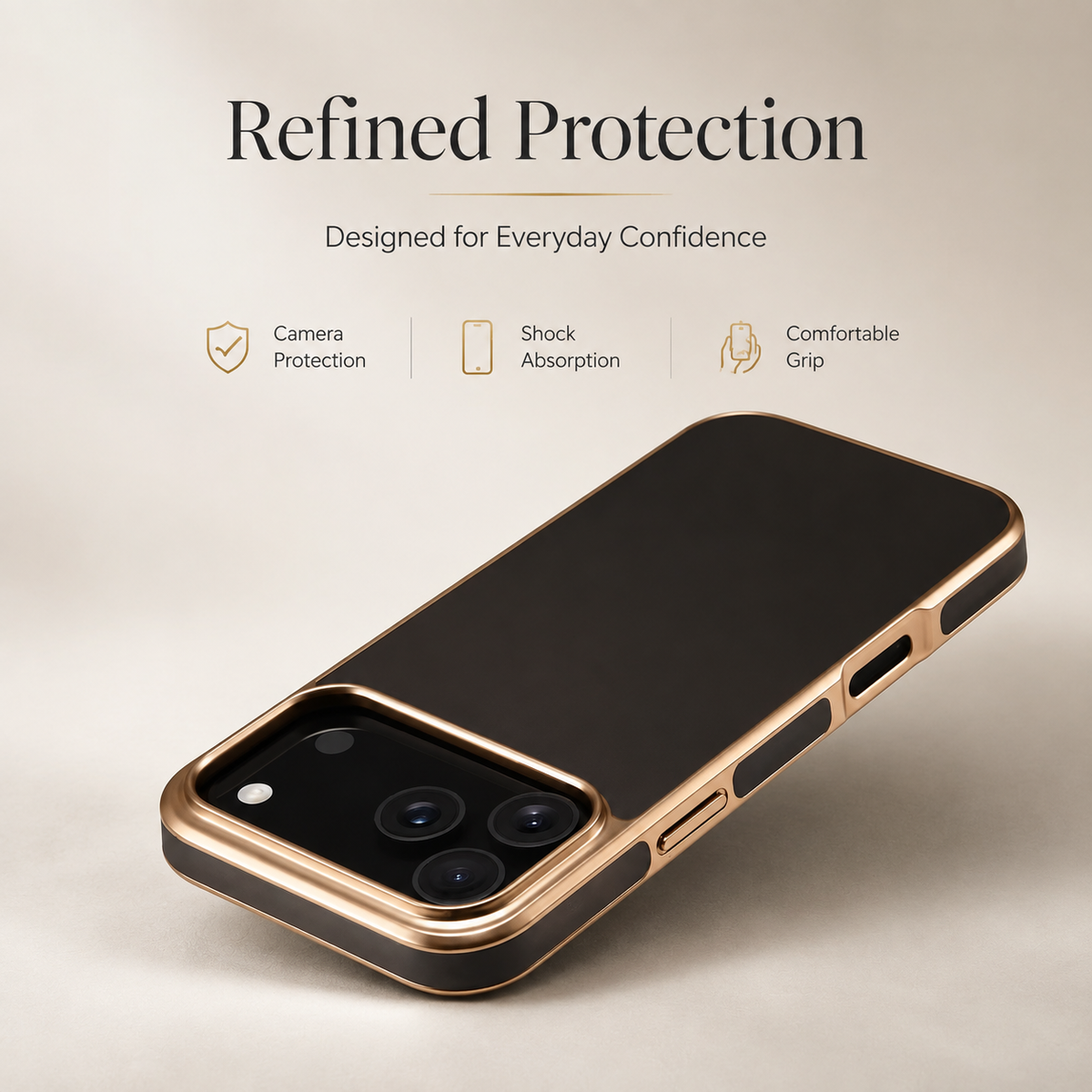 Premium iPhone Case Cowhide Leather Electroplated Cover Non Slip Skin Friendly Heat Resistant Slim Protective Case Minimalist Durable Finish Daily Use