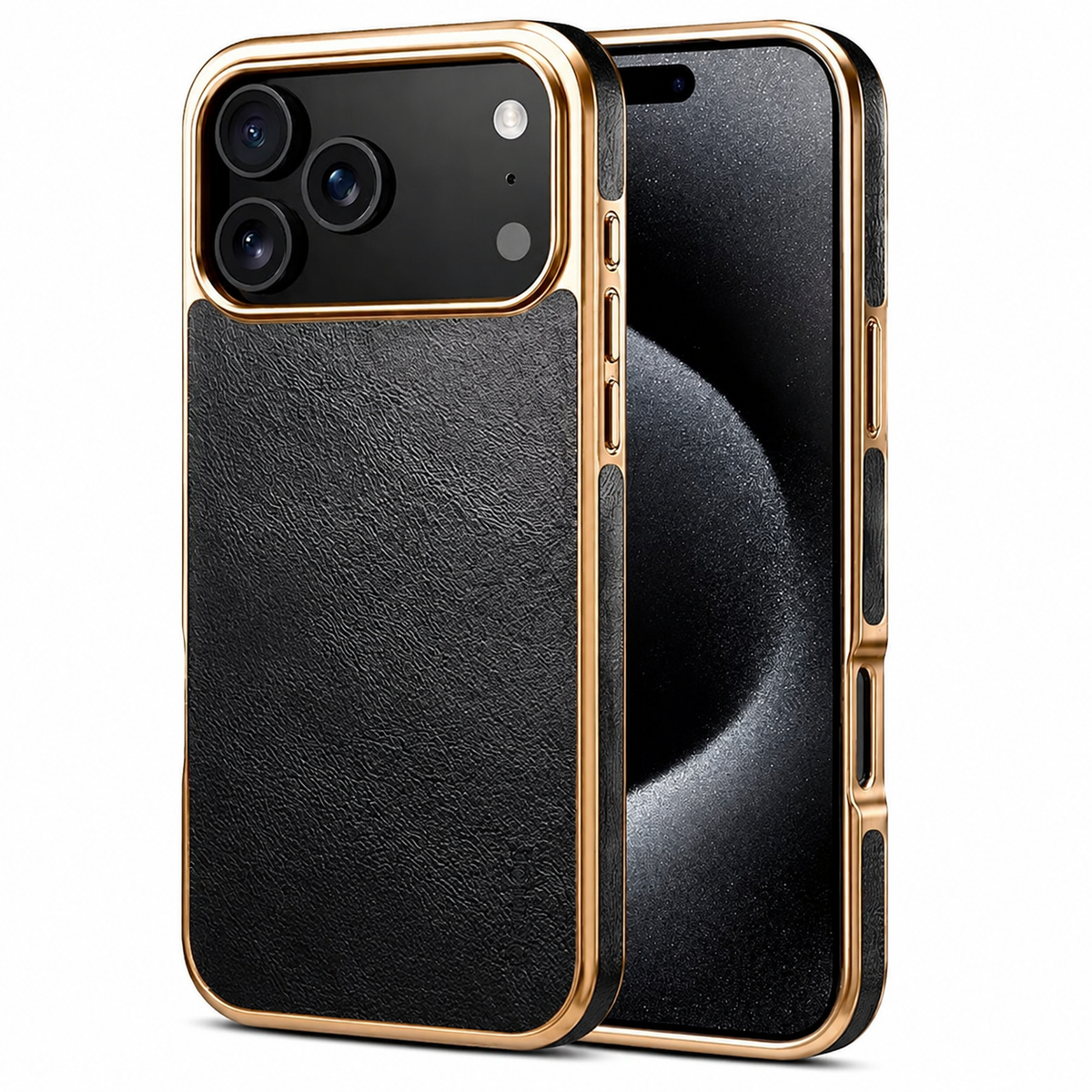 Premium iPhone Case Cowhide Leather Electroplated Cover Non Slip Skin Friendly Heat Resistant Slim Protective Case Minimalist Durable Finish Daily Use