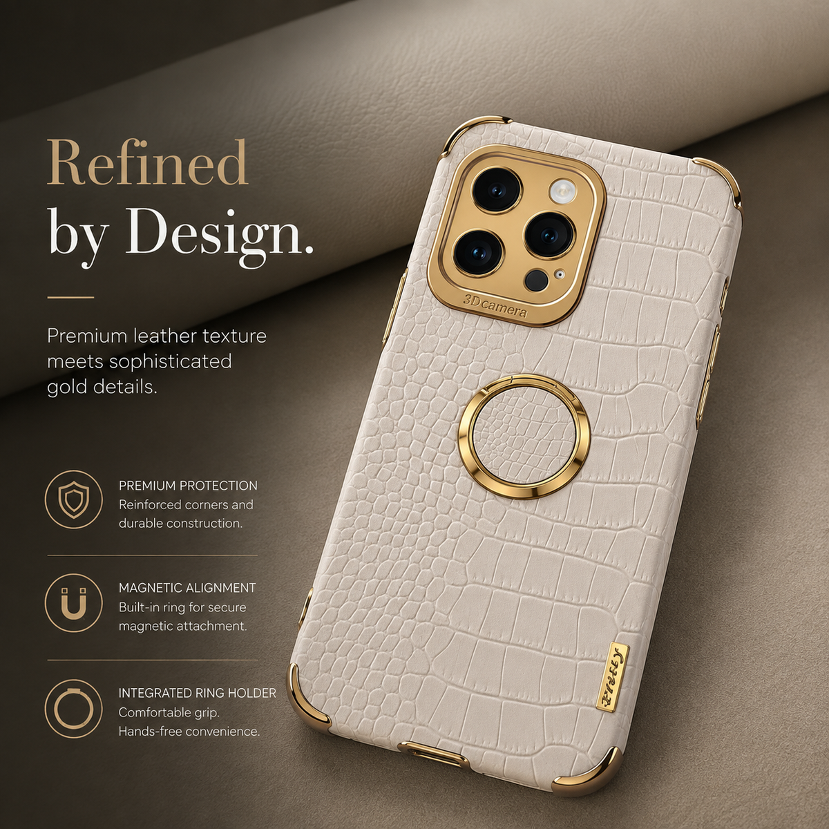 Premium iPhone Case Crocodile Leather Plating Silicone Protective Cover Anti Scratch Anti Fingerprint Non Slip Lightweight Dustproof Full Coverage Case